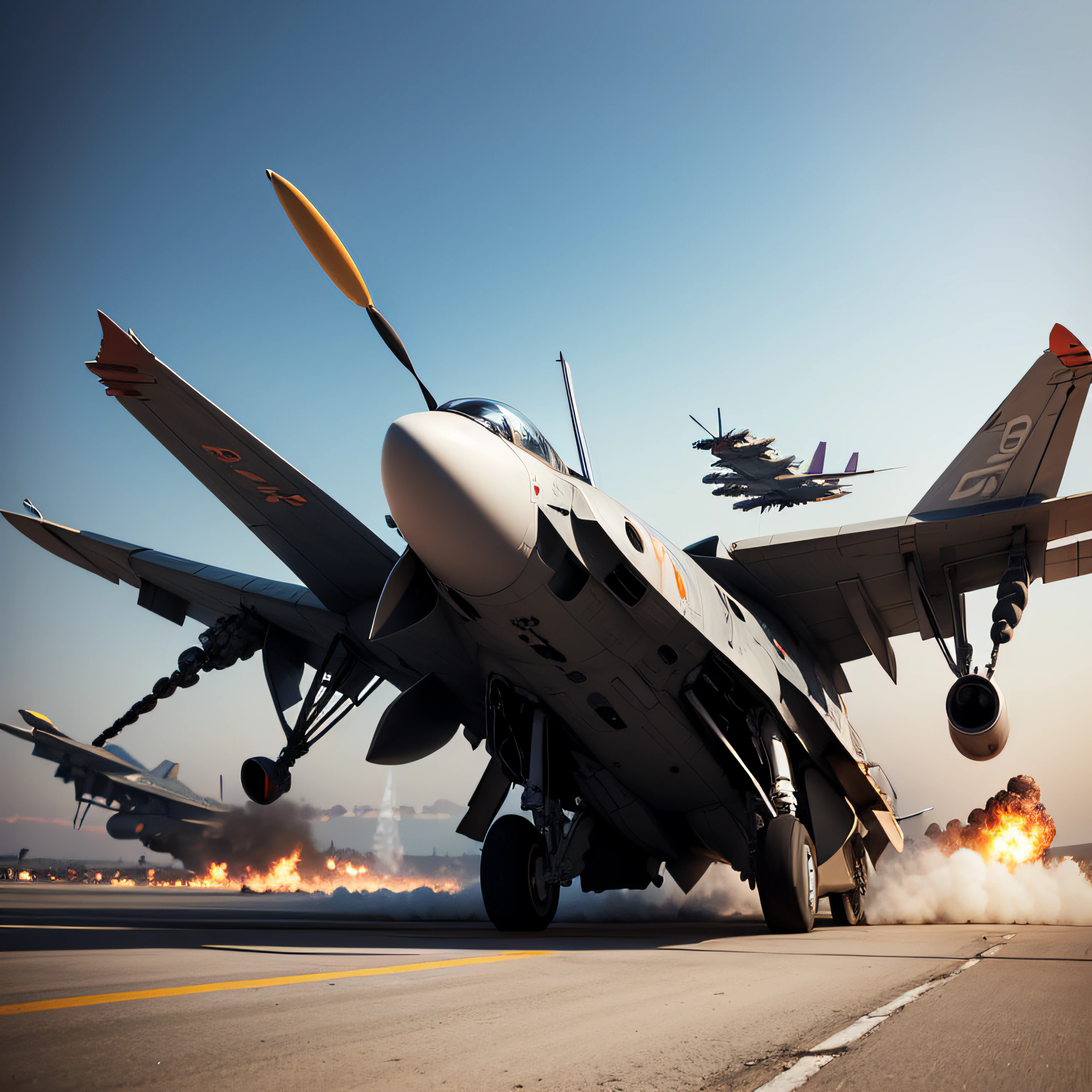 fighter jets，bombing --auto