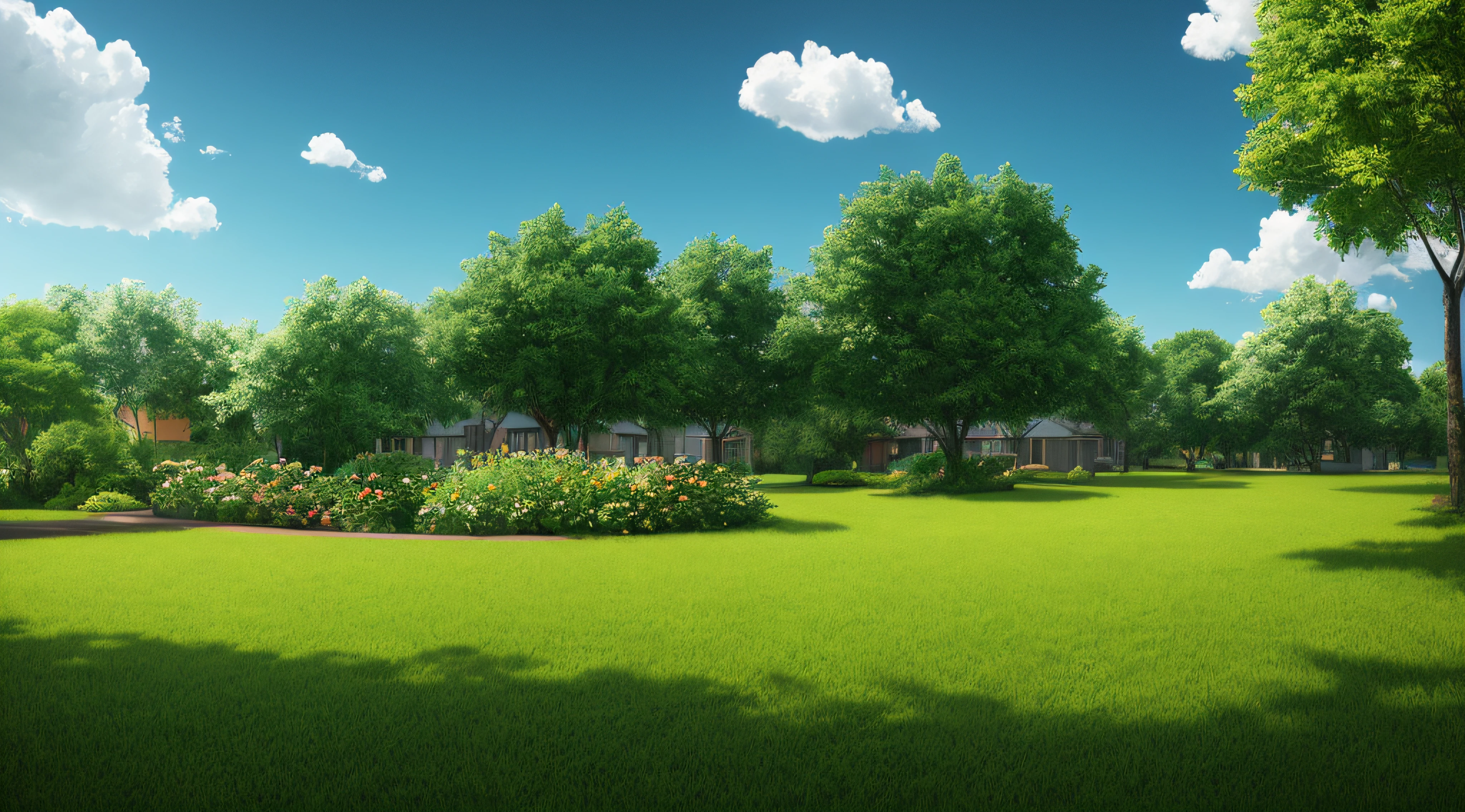 A serene place, very pleasant, beautiful, calm and beautifully landscaped. photorealistic, 8k uhd, studio quality, ultra realistic, maximum detail, large scale, postprocessing, photorealistic, photorealistic, photoshop, photography, detailed, cinematic lighting, landscape, panorama, scenery, ray tracing, cinema4d