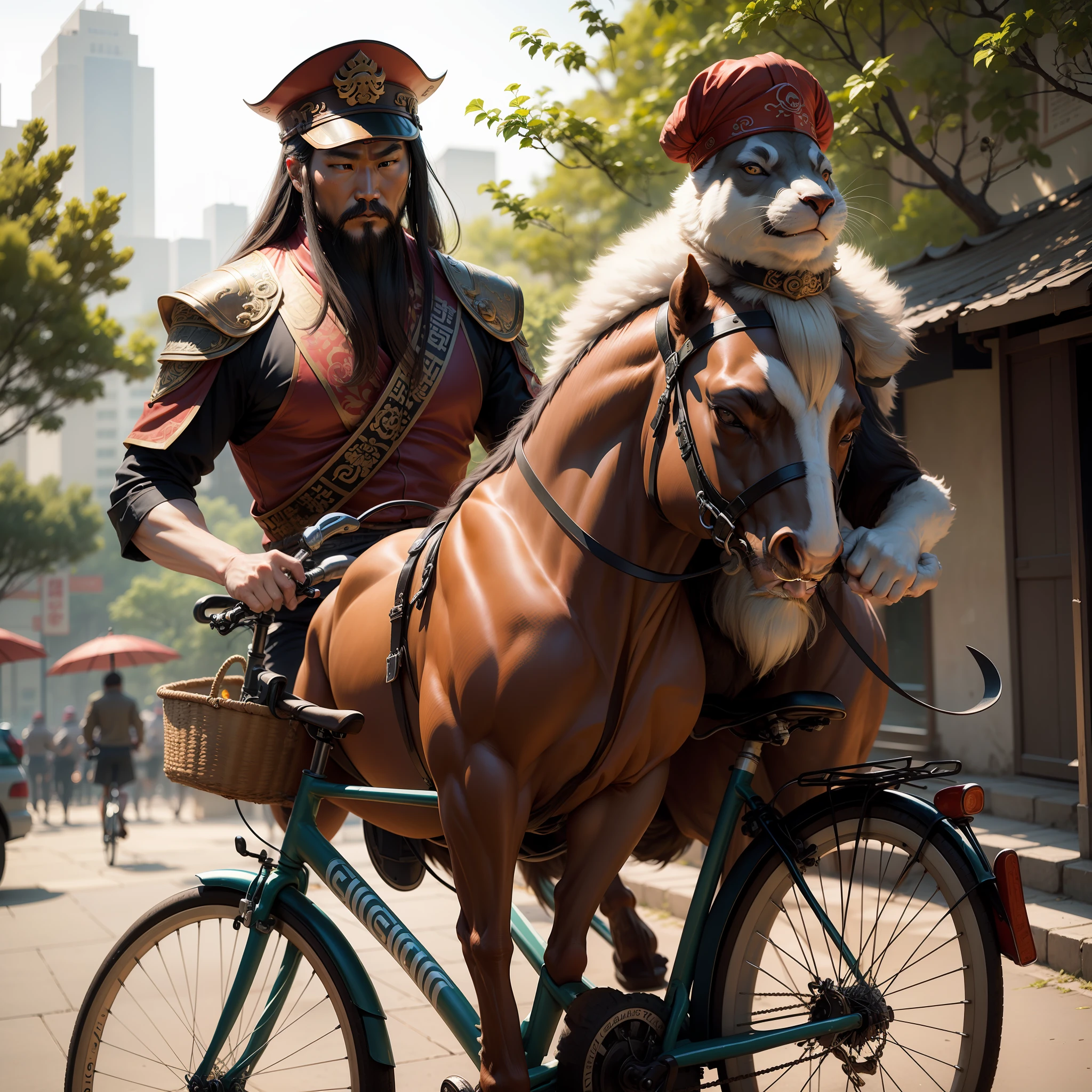 Guan Yu rode a bicycle and pulled the mink cicada --auto