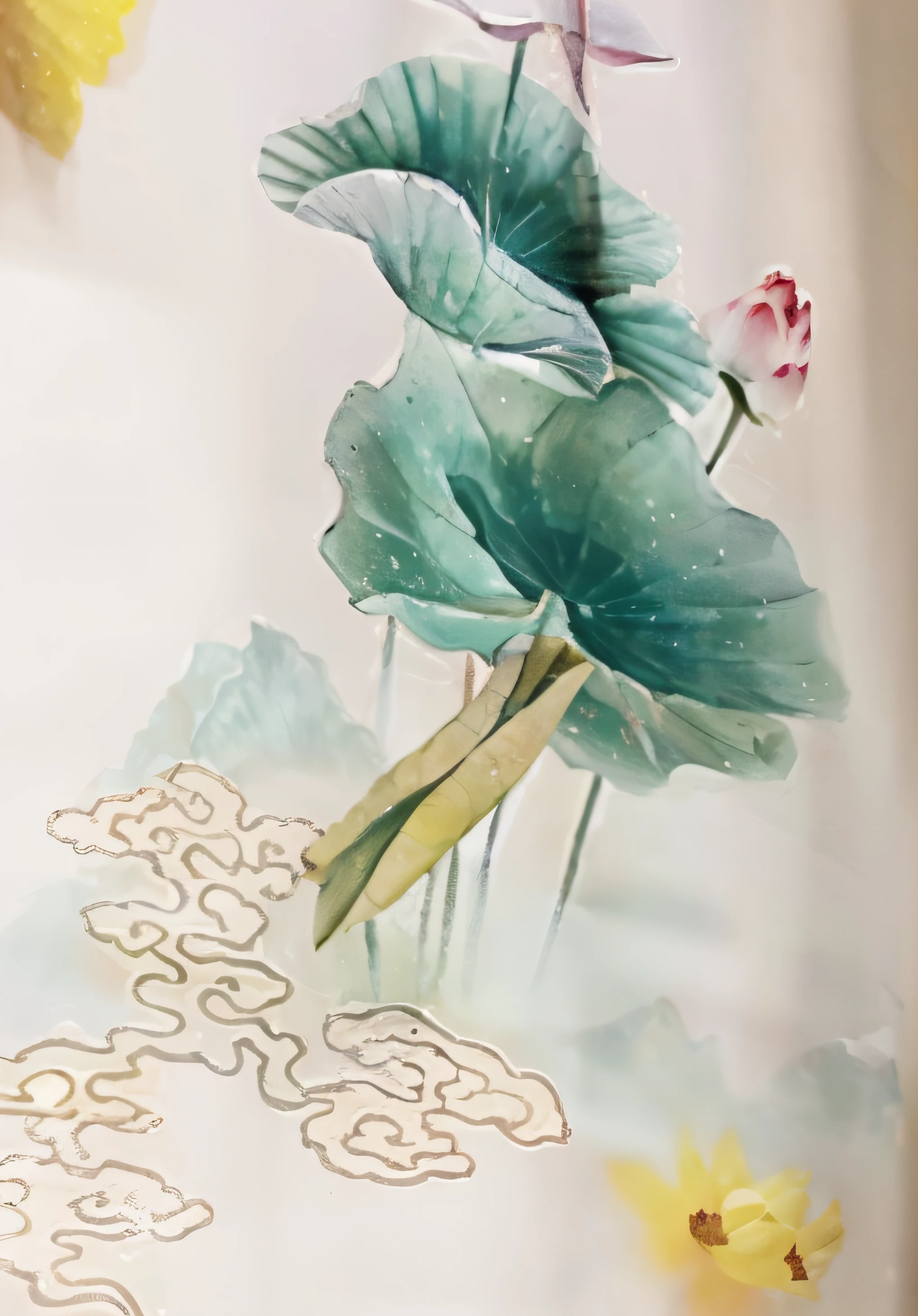 Hand painted lotus
