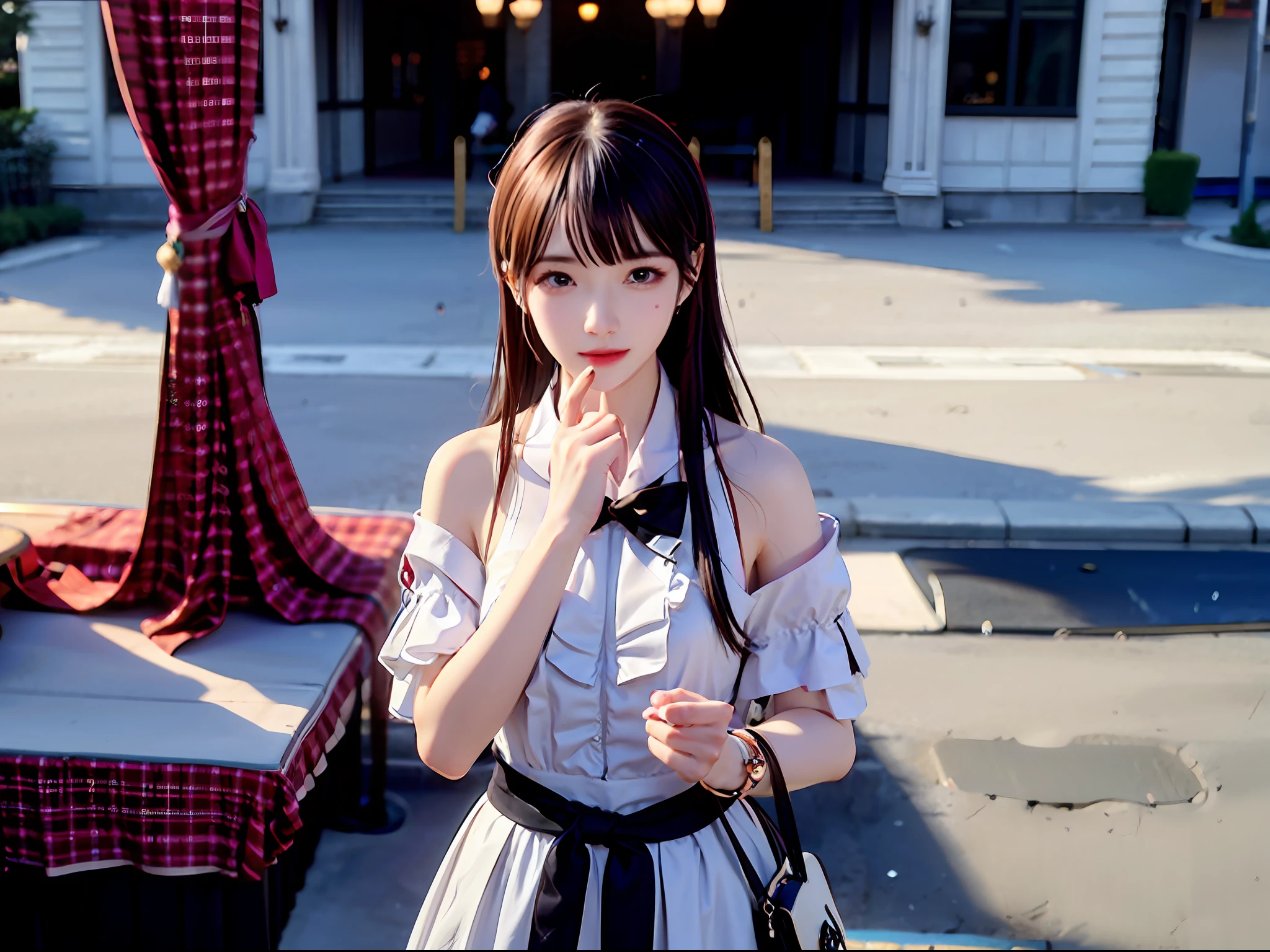 A woman。At home,Take the stone and eat it in your mouth。