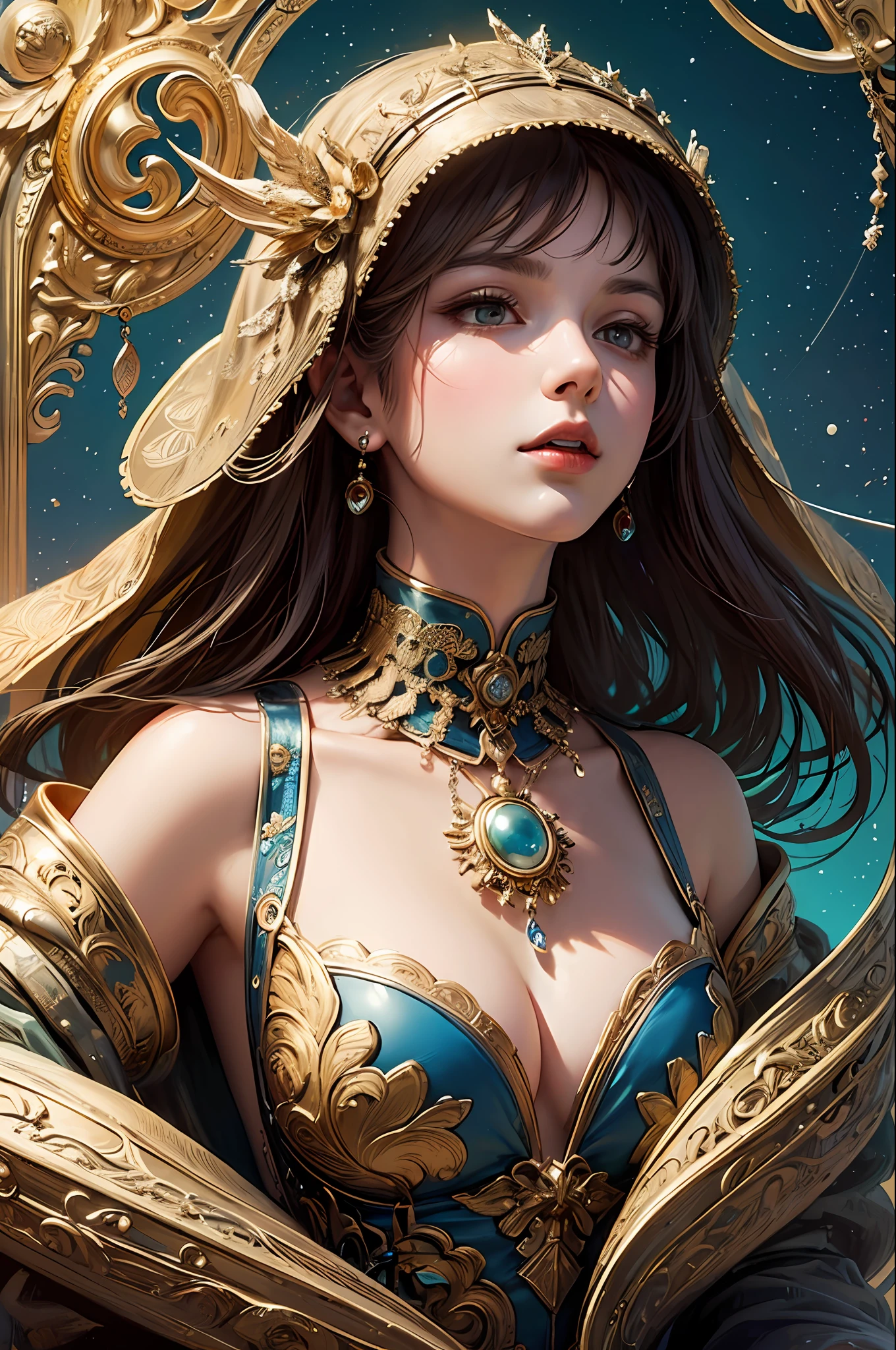 (masterpiece, top quality, best quality, official art, beautiful and aesthetic:1.2), (1girl), extreme detailed,(fractal art:1.3),colorful,highest detailed