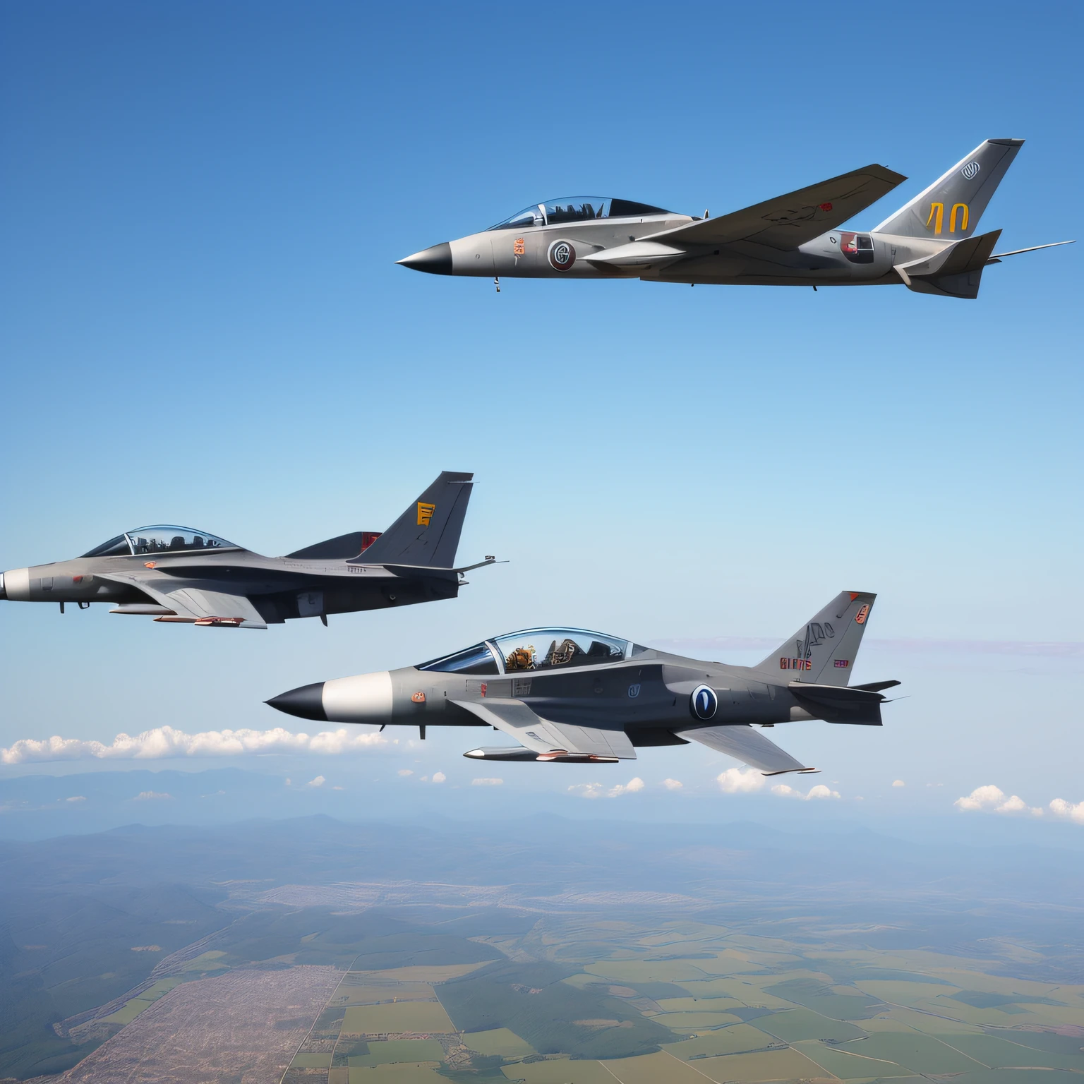 J20 fighters fly in the air --auto