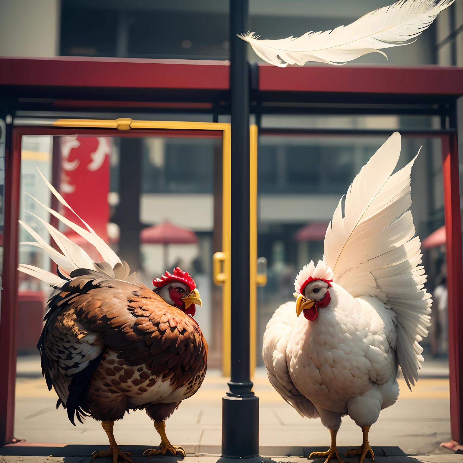 White Feather Chicken Chicken Fast Food China VS USA