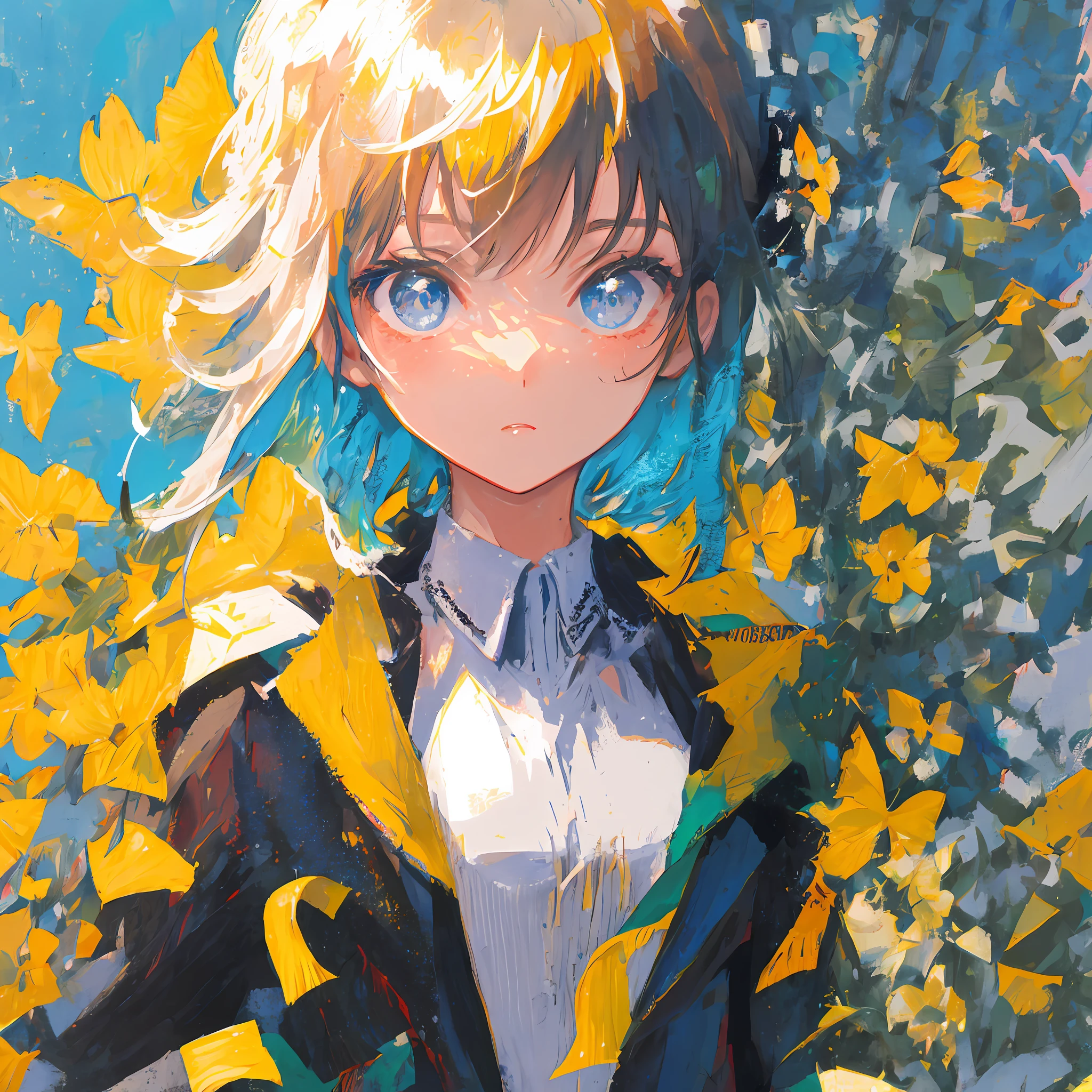 Masterpiece, best quality, super detailed, illustration, close-up, direct view, face focus, 1girl, look at the viewer