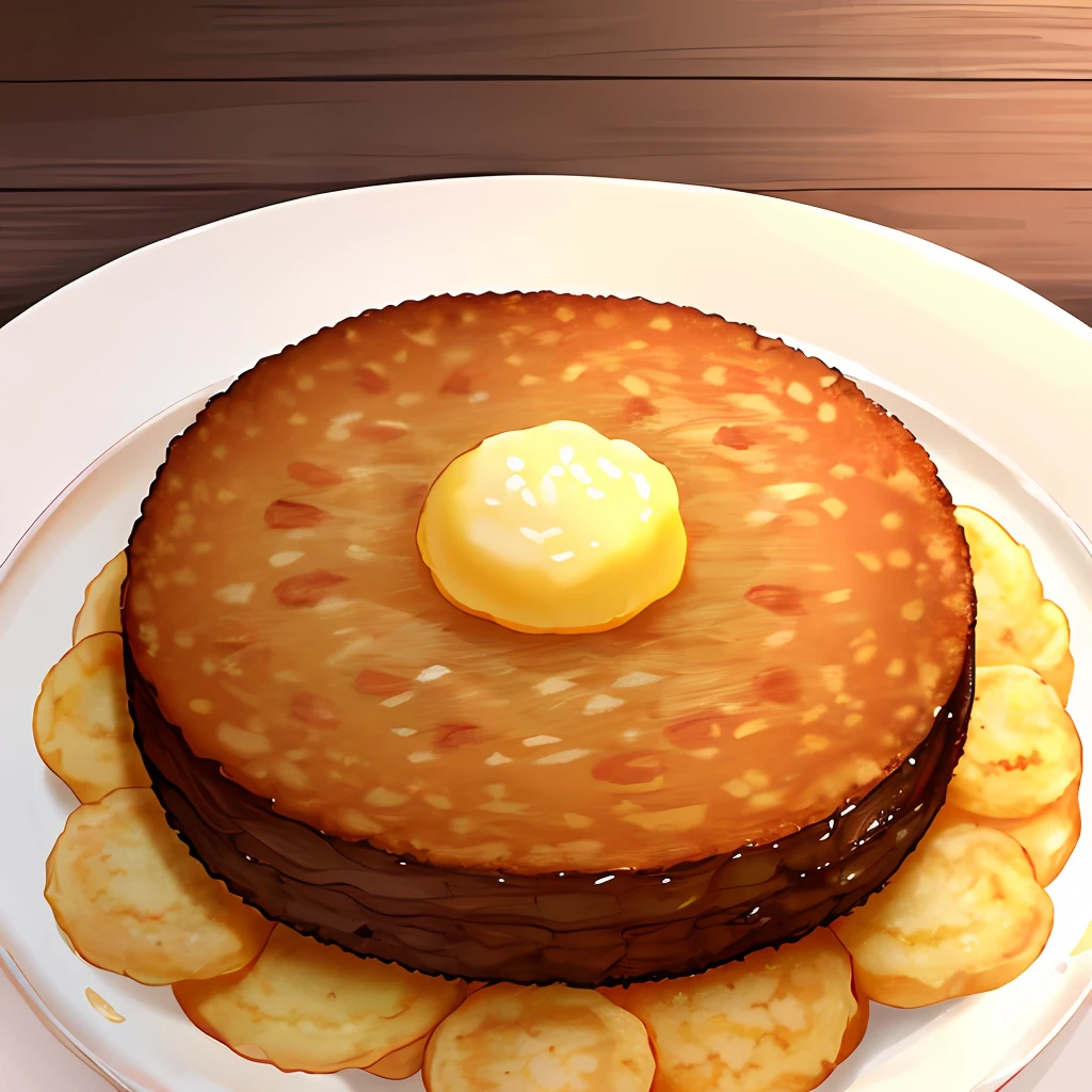 A plate，Intestinal flour on top of the plate。food