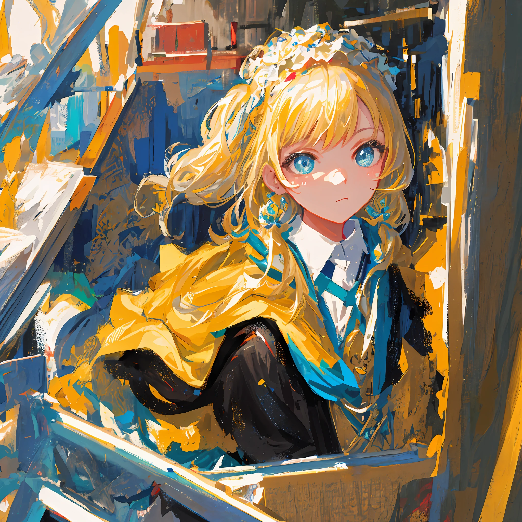 Masterpiece, best quality, super detailed, illustration, close-up, direct view, face focus, 1girl, look at the viewer