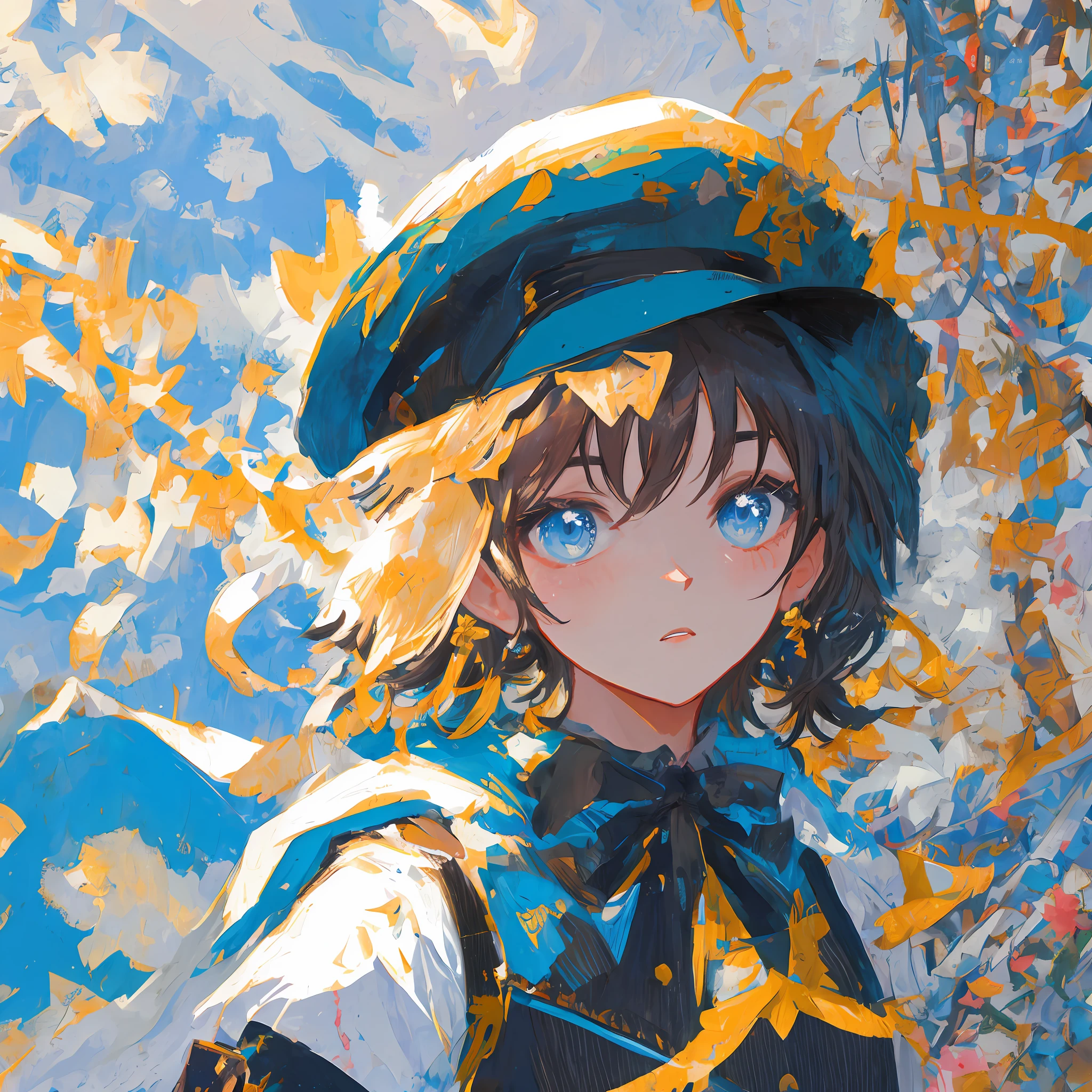 Masterpiece, best quality, super detailed, illustration, close-up, direct view, face focus, 1girl, look at the viewer