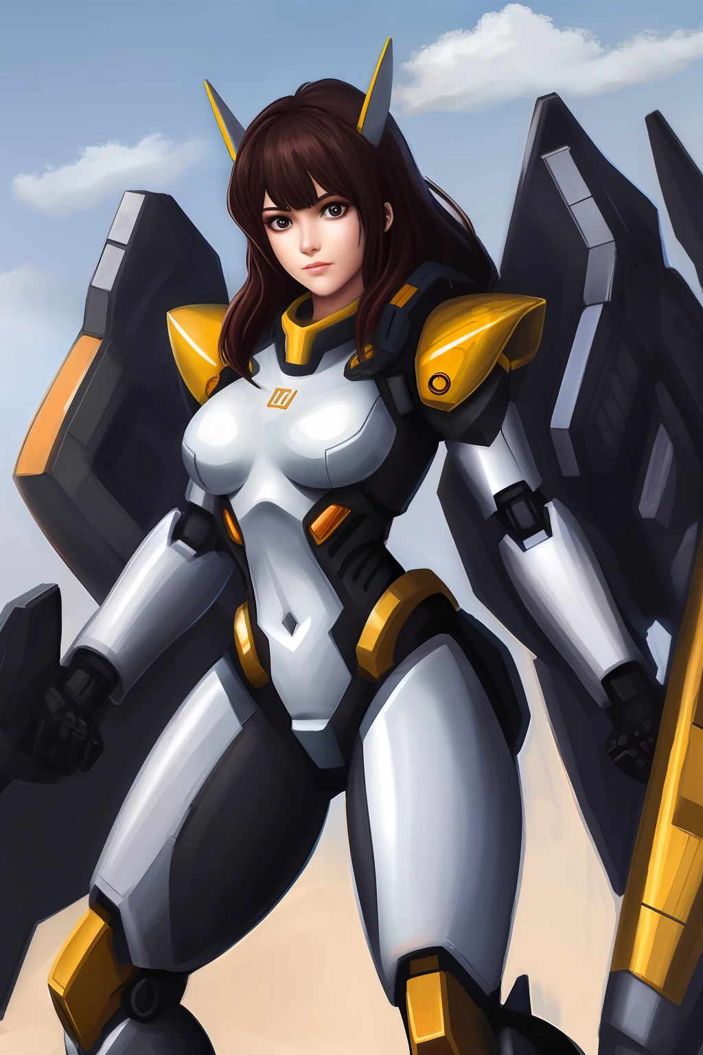 Mecha young woman