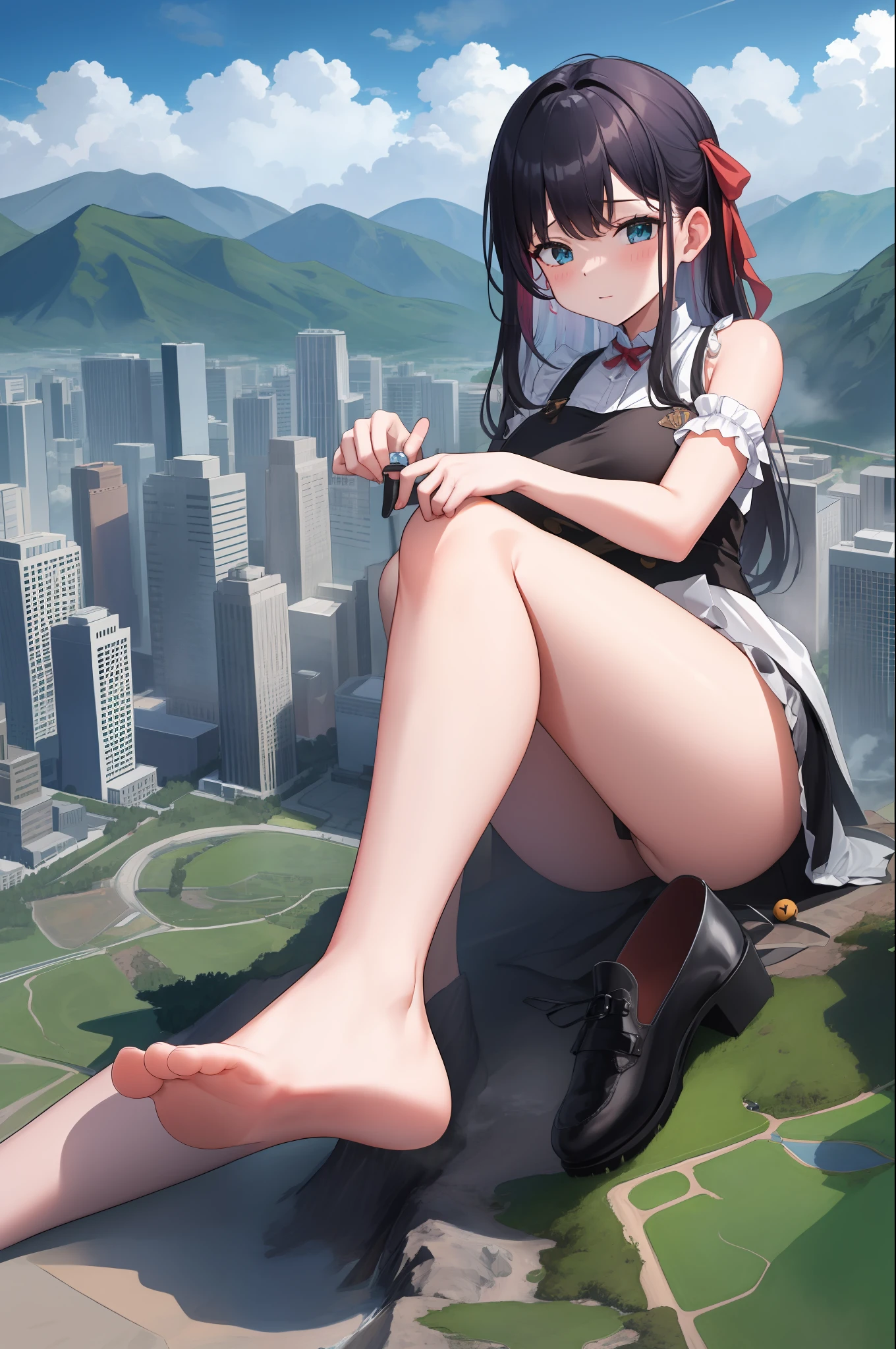 clouds, gtscity, cityscape, mountain ranges, ball of foot