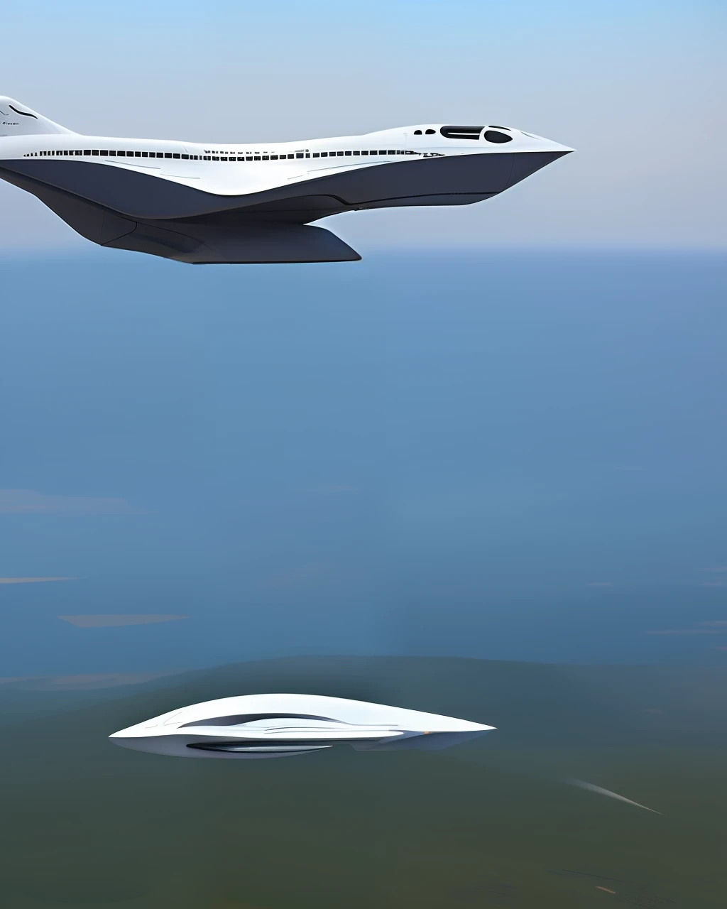 Oversized spaceship in the sky