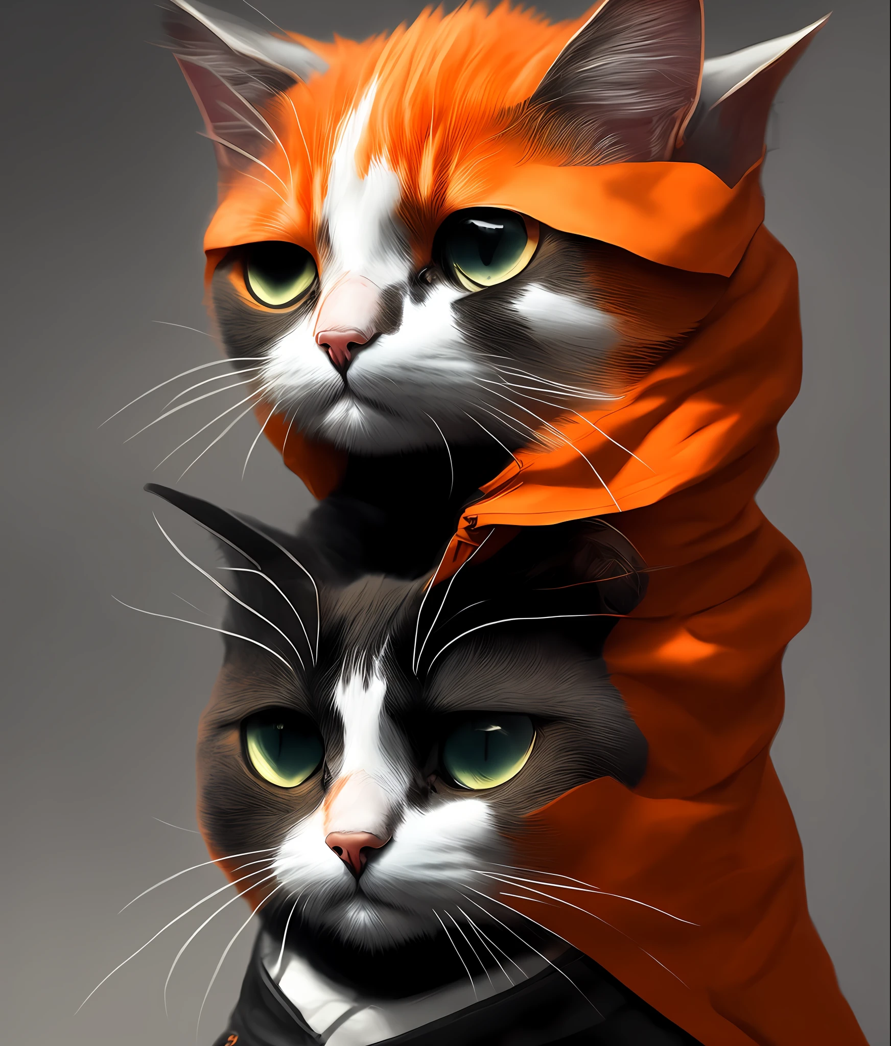 Wide angle of cat character in trench coat,Orange hair,white stripes,Detailed drawing,cgsociety,Detailed drawing,artstation hd,high detal,cgsociety,photographrealistic,concept-art,artstation hd,offcial art