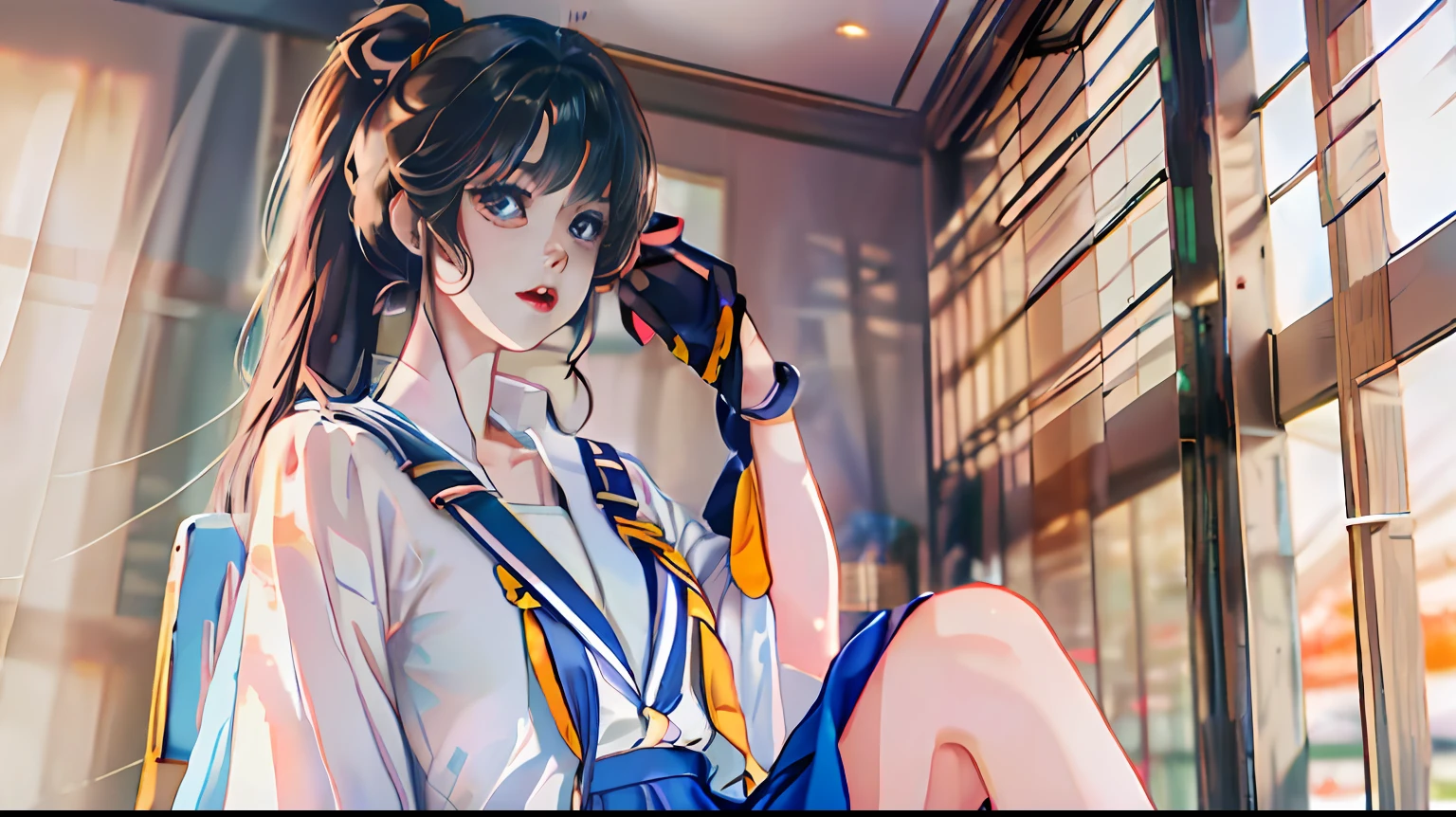 animemanga girl,There are flowers, style of anime4 K, onmyoji, drawn in anime painter studio,drak, anime styled digital art