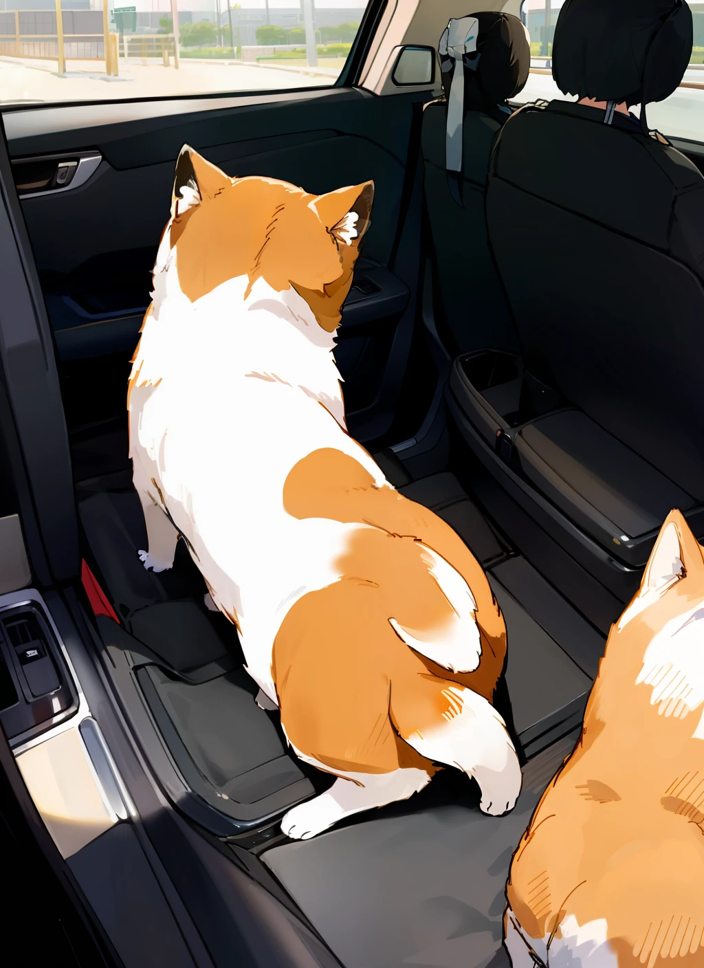 Rear Car Shiba Inu
