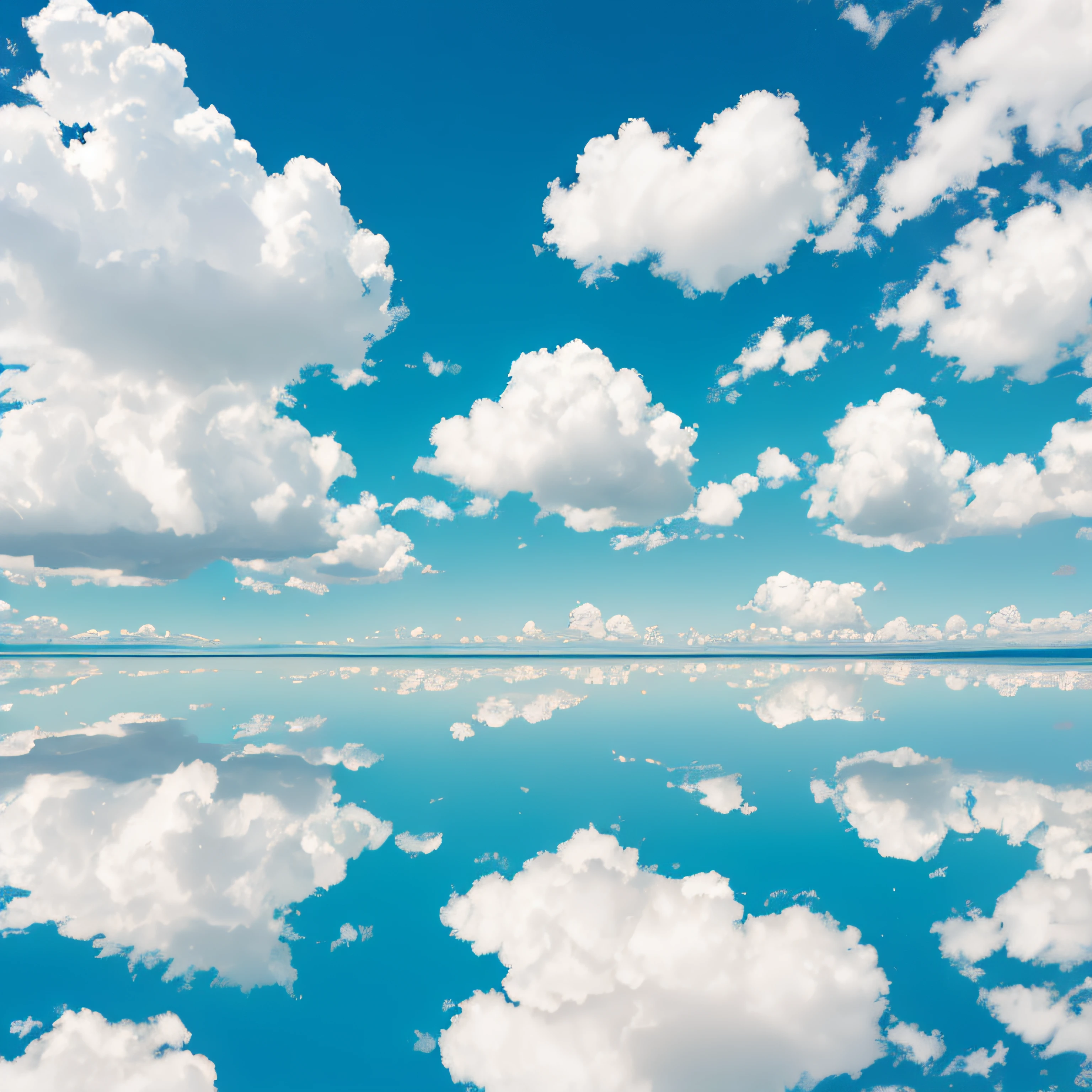 with blue sky and white clouds,Top view,Photographic works,Sunnyday,winning artwork --auto