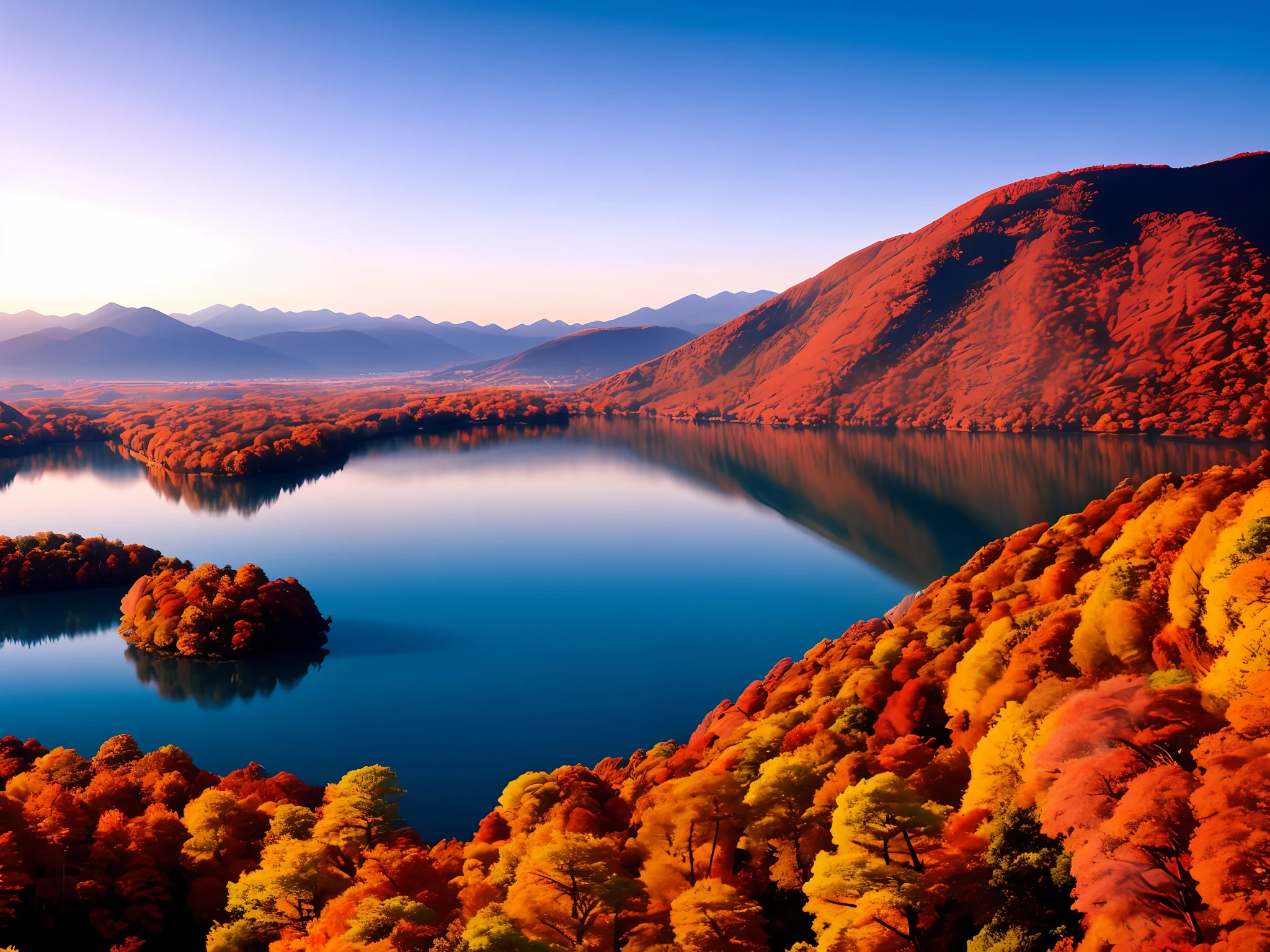 View of the lake, Extraordinary colorful landscape, breathtaking colors, Scenic Colorful Environment, Colorful 8 K, autumn mountains, Bright autumn colors, rich picturesque colors, mountains and colorful sunset!!, epic beautiful landscape, autumn sunset, japan mountains, Beautiful lake, Colorful 4K, pretty colors, beautiful colorful, lakes