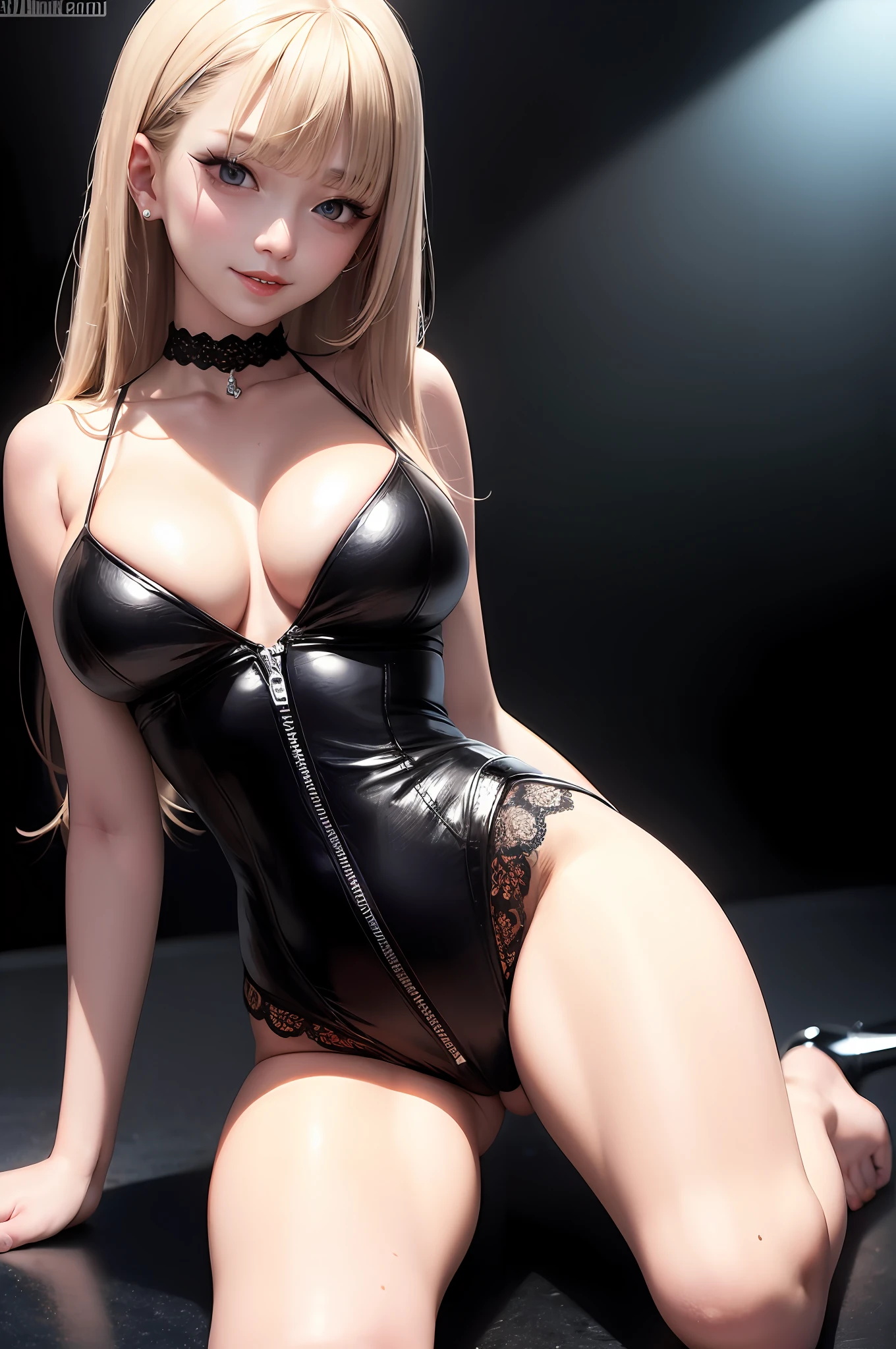 tmasterpiece，k hd，Detailed details，Beutiful women，Bigchest，ssmile，Exquisite facial features，s the perfect face，White skin of the，long whitr hair，Nightclub，nakeness，Masturbation。