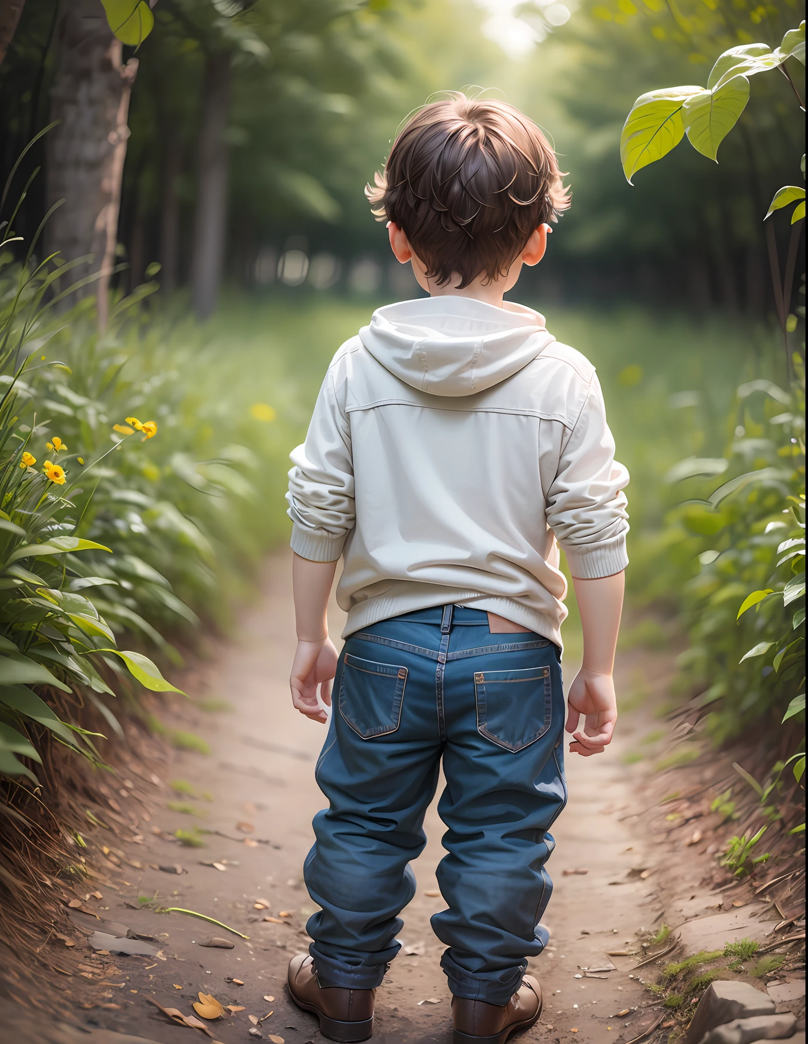 5 year old boy with bare ass
