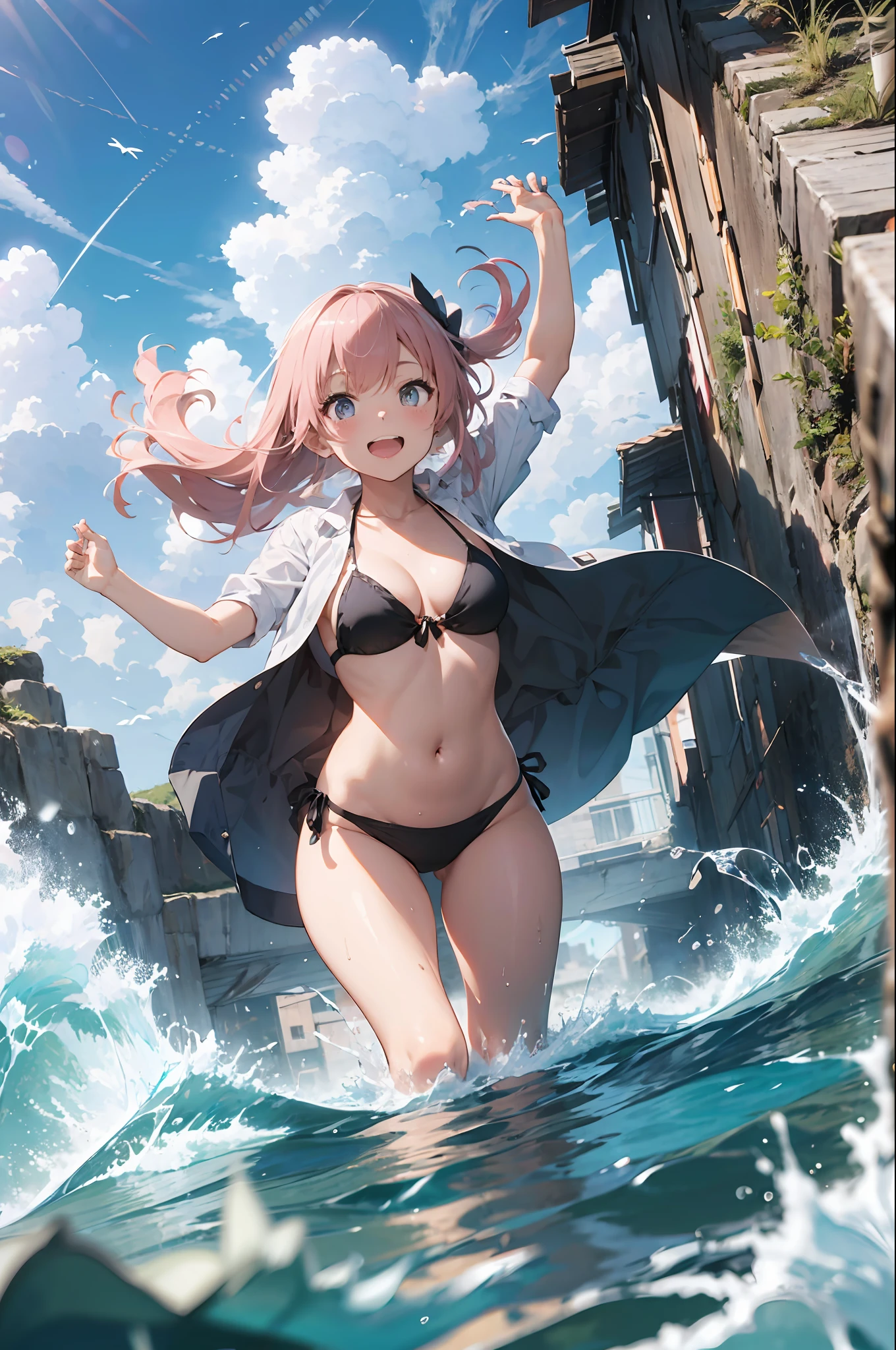absurderes, hight resolution,
BREAK
(group of girls:1.1), Sea, Summer, (Beach:0.7), bikini of, dynamic motion, Dynamic Angle, Smile, Happy, (sheet of spray:1.1), Floating water droplets, sunlight
break,Multiple people,a blond、Pink hair、A dark-haired、Gray hair