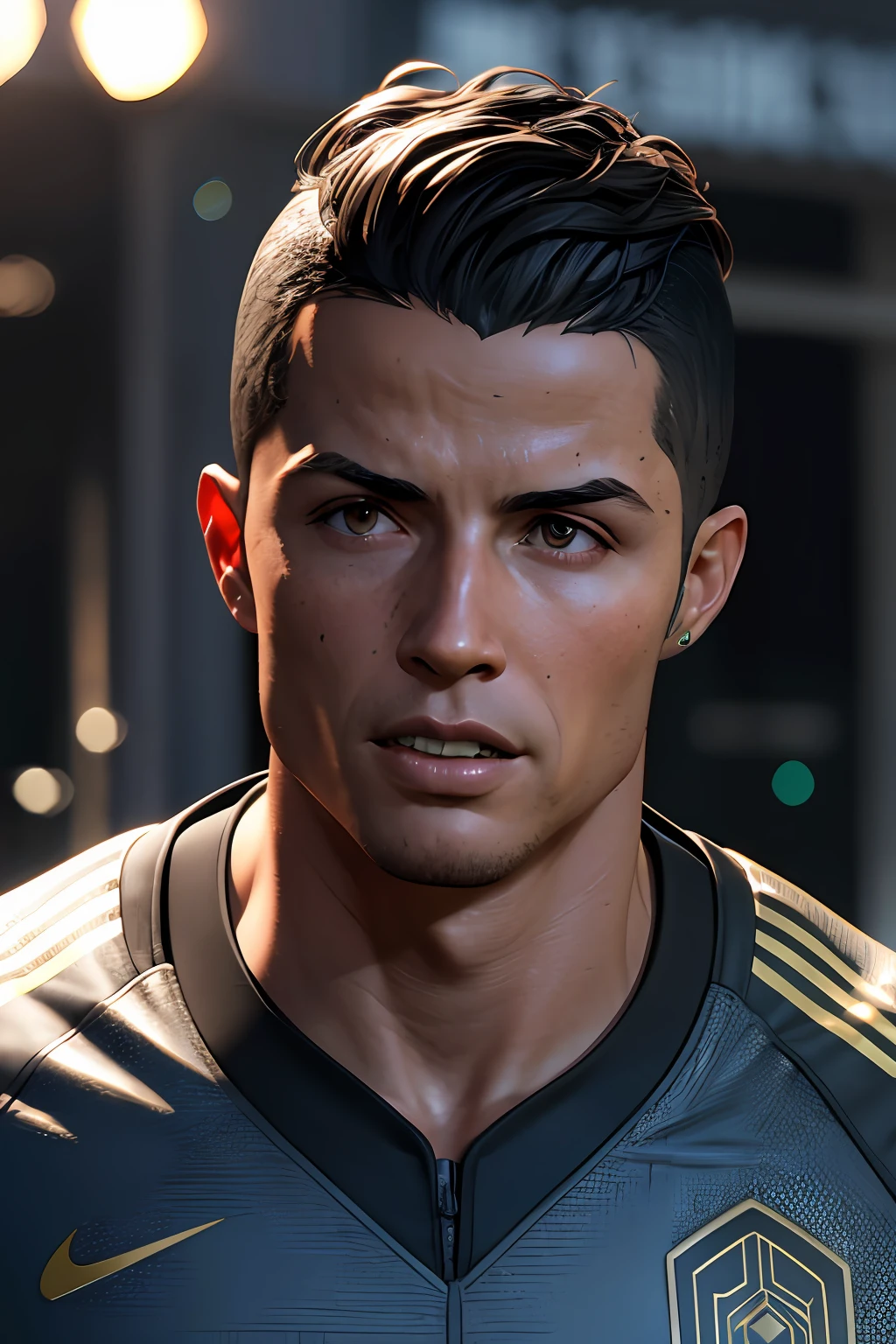 Marvel, Old man Cristiano Ronaldo, realistically, dynamic lights, old, gray stubble, full shoot, (extremely detailed CG unity 8k wallpaper), trending on ArtStation, trending on CGSociety, High Detail, Sharp focus, dramatic, photorealistic