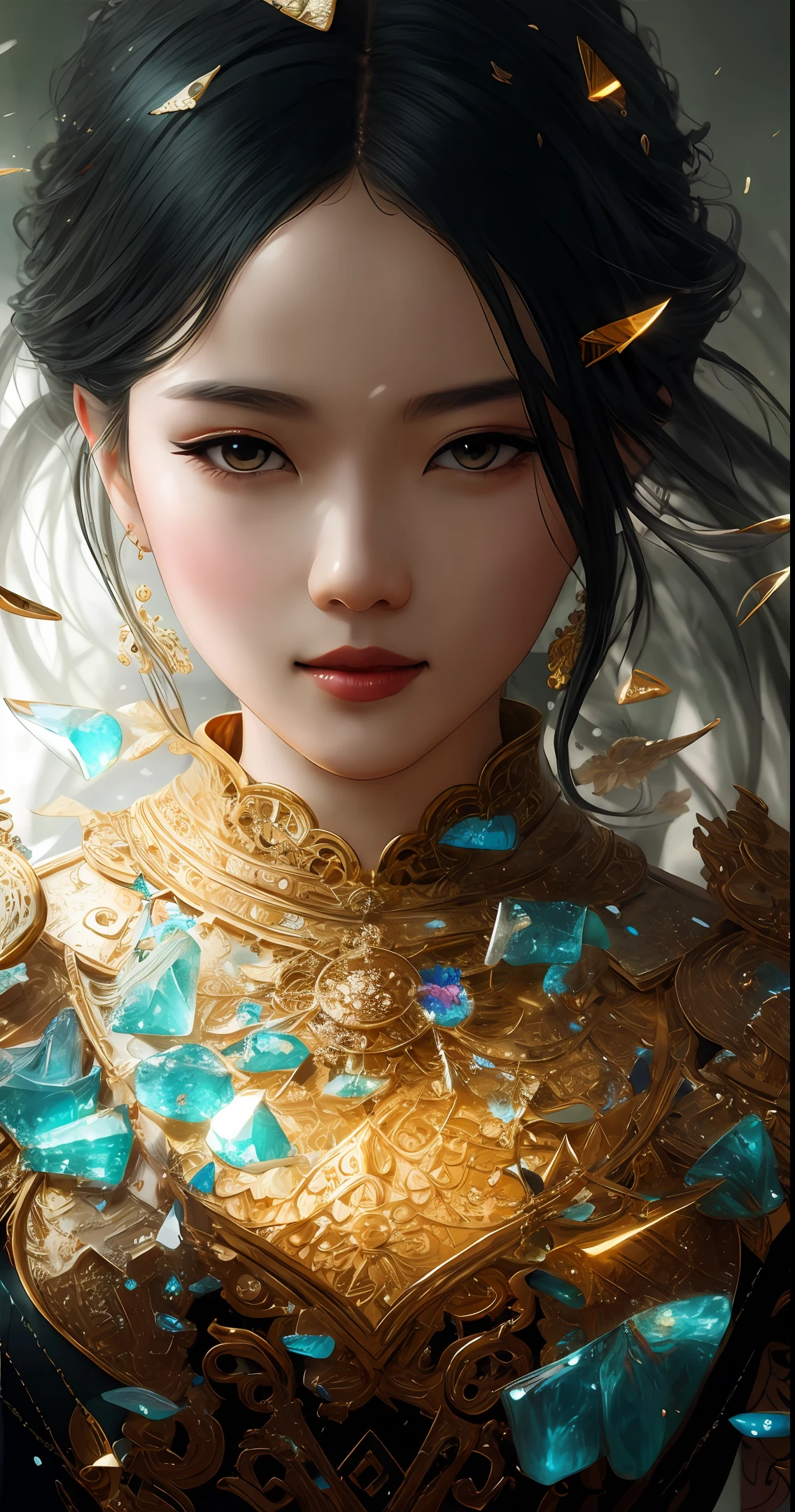 An ancient Chinese beauty, sunshine, clear face, masterpiece, ancient Chinese background, super detail, epic composition, ultra HD, high quality, extremely detailed, official art, unified 8k wallpaper, super detail, 32k -- v 6