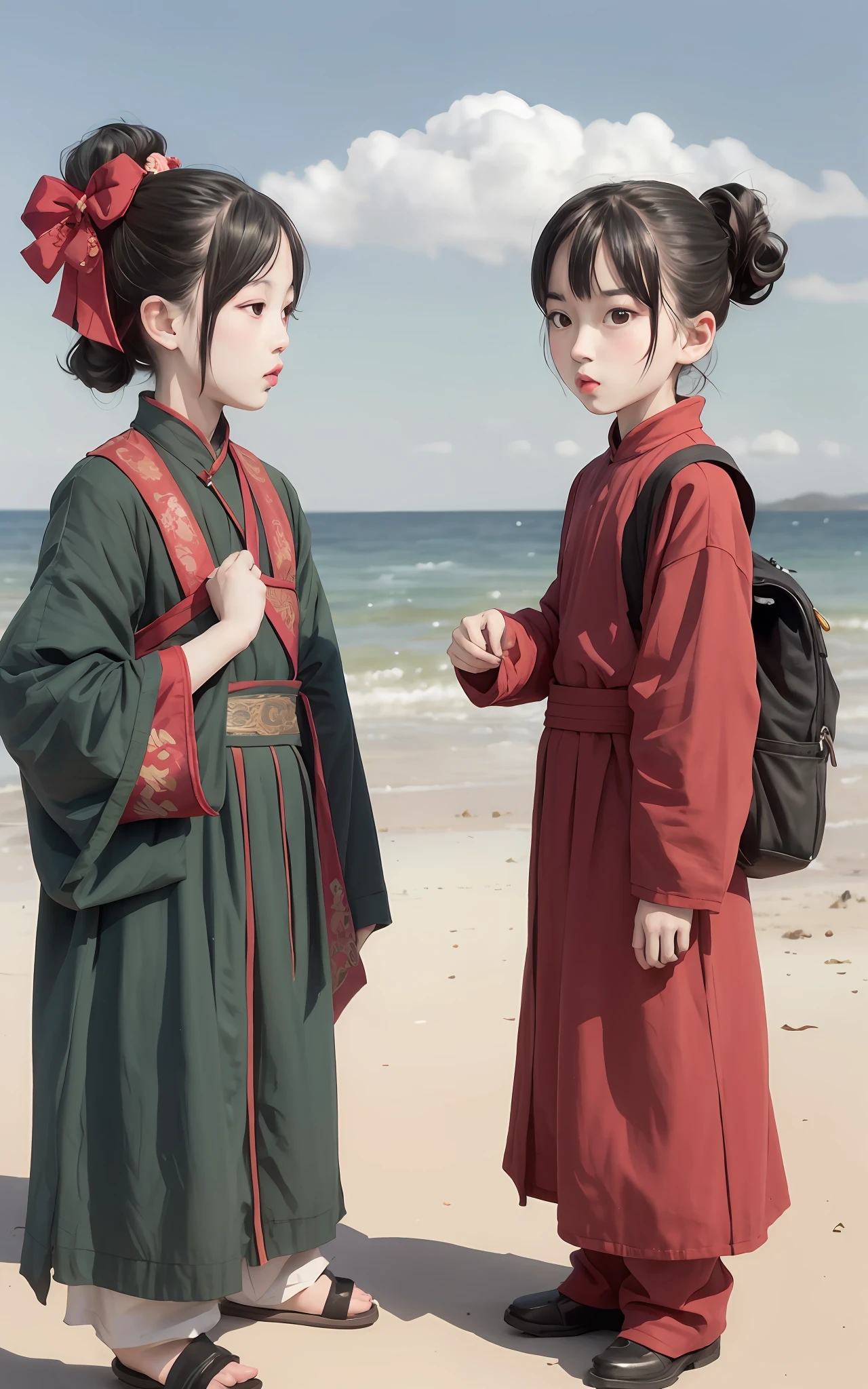 Confucius travels west,Watch the debate between two children