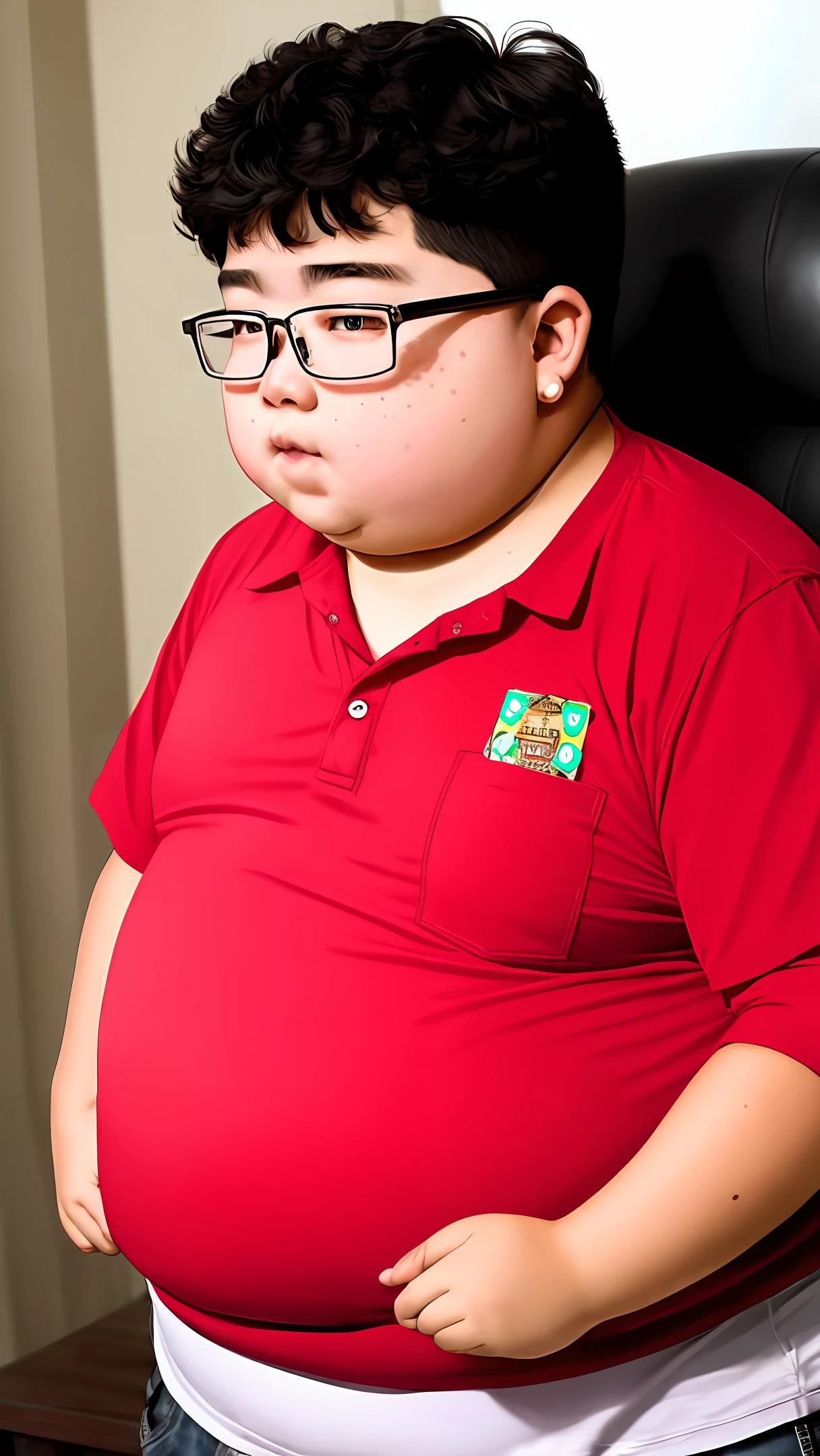 Fat kid with glasses on sale