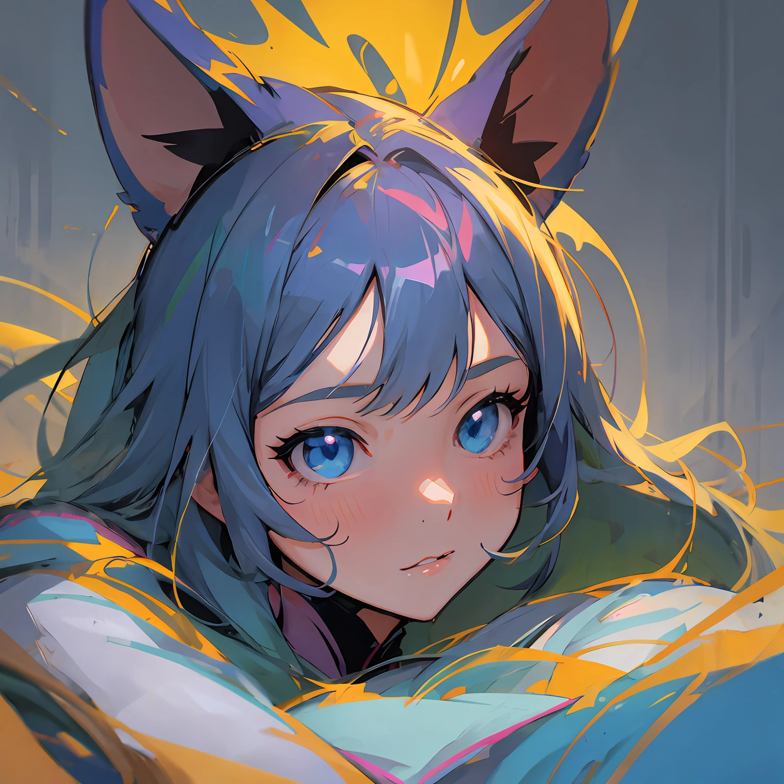 anime girl with blue eyes and a cat ears, beautiful anime catgirl, Artgerm and Atey Ghailan, trending on artstation pixiv, anime girl with cat ears, cute anime catgirl, anime catgirl, style of anime4 K, Girl with cat ears, Digital anime illustration, Digital anime art, anime moe art style, Detailed digital anime art