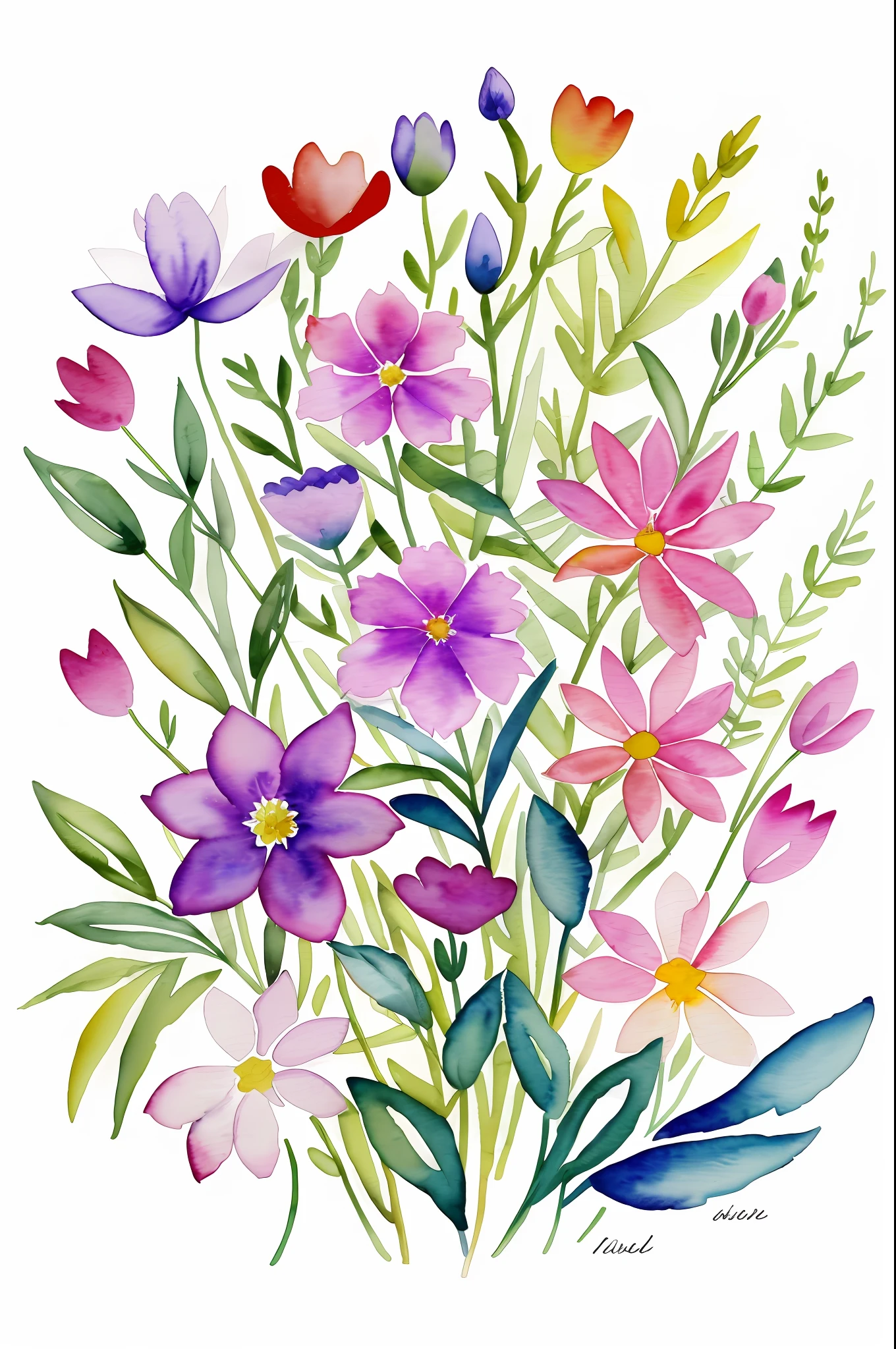 The Art of Wildflowers, Watercolor Botanical