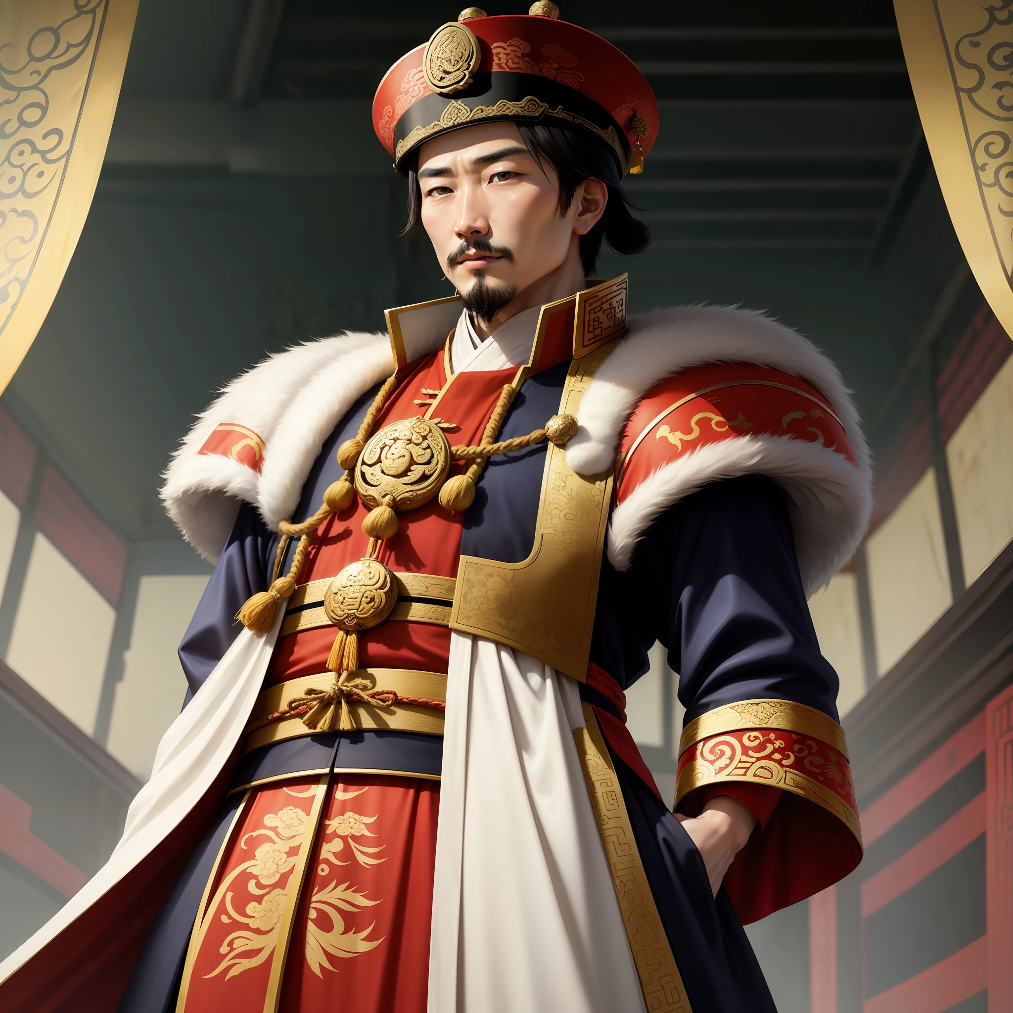 Chinese Ming dynasty male brocade guard,photorealiscic face --auto