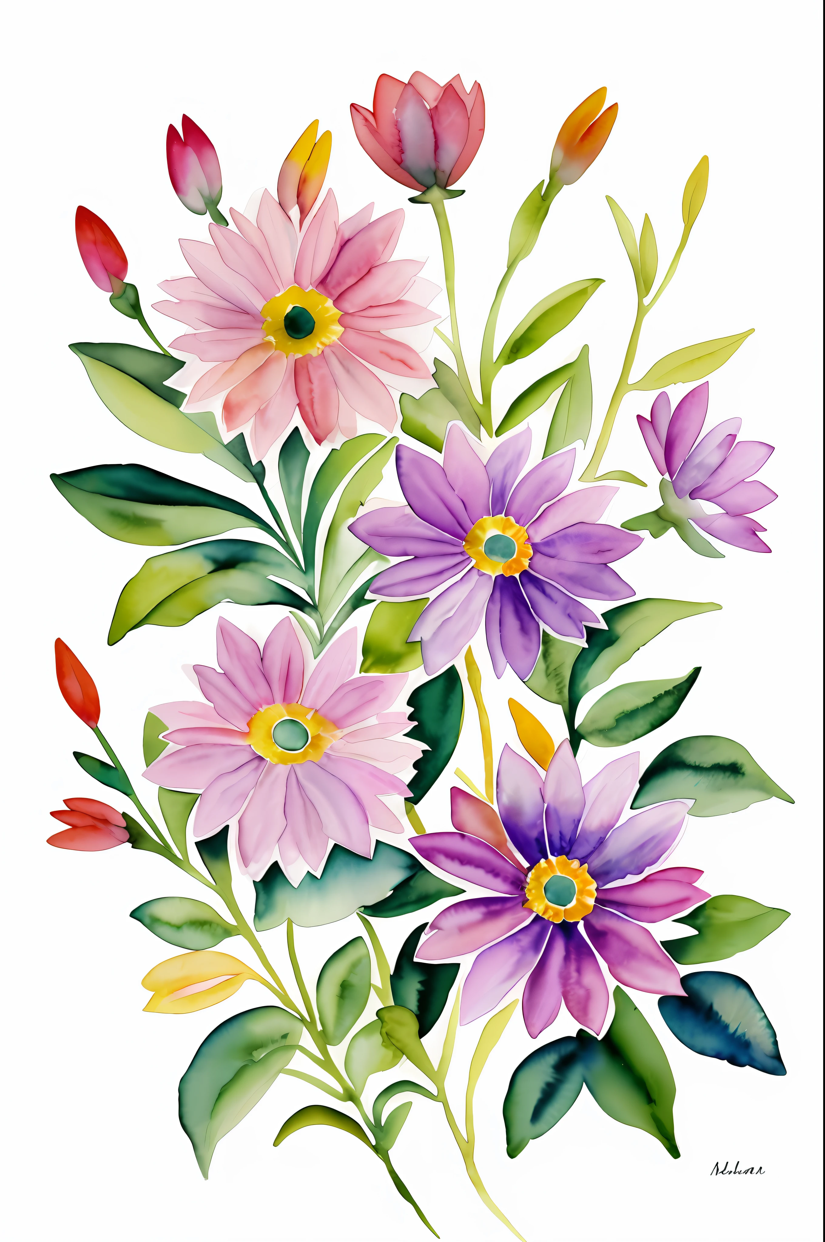 The Art of Wildflowers, Watercolor Botanical