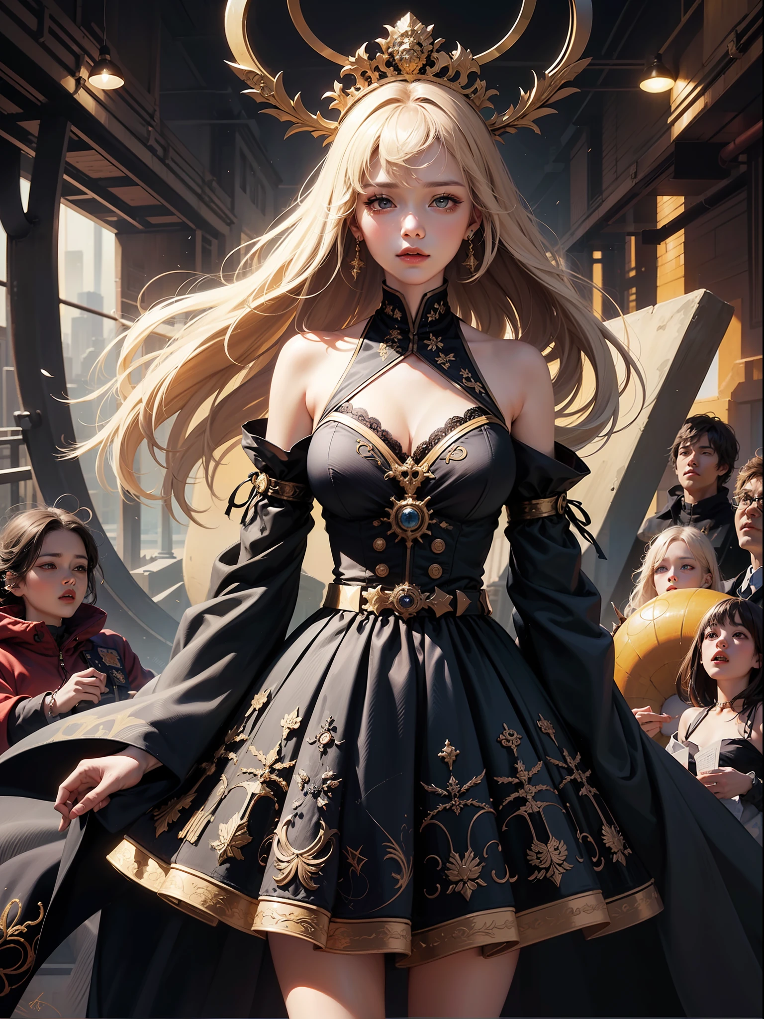 Official Art、unity 8k wall paper、ultra-detailliert、Beautifully Aesthetic、masterpiece、top-quality、(Zentangle、a Mandala、Tangles、Tangles)、(Fractal Art:1.3)、One Girl、ighly detailed、Dynamic angles、Cowboy Shots、The most beautiful forms chaos、elegent、Brutalist design、Vibrant colors、romantism、James Jean、roby dwi antono、by Ross Tran、Francis Bacon、Michal Muratz、Adrian Guyney、petra cortright、Gerhard Richter、Takato Yamamoto、Ashley Wood、atmosphere、ecstasy musical notes、Streaming music notes are visible、Princess Seoritsu、sirius、lion's gate