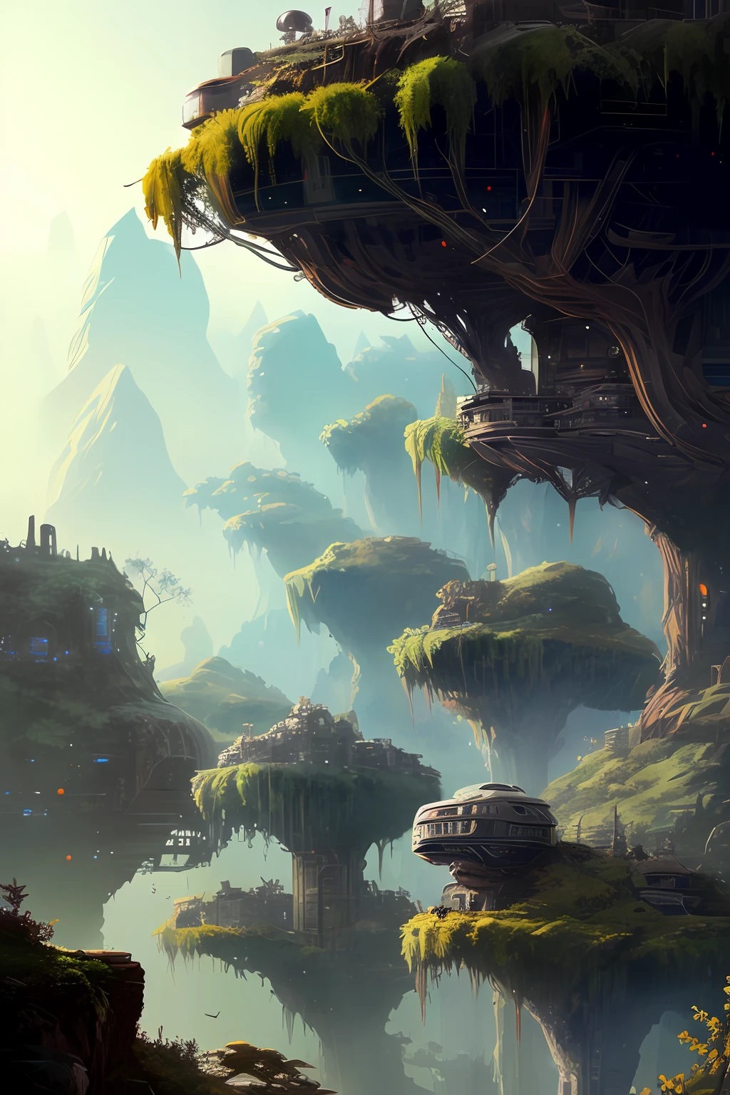 A landscape with sci-fi。