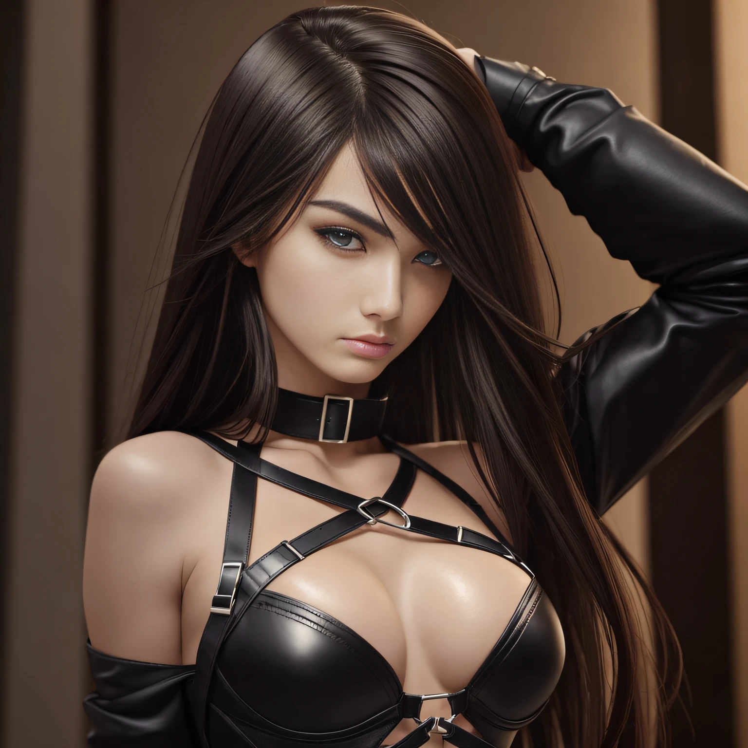 Angry Face, BDSM,slave,Rubber,Black Corset,Bondage,Collar,NSFW,((Best Quality, 8k, Masterpiece:1.3))), Crisp Focus: 1.2、(Layer Cut, Big:1.2),Beautiful Woman with Perfect Figure: 1.4、Slender Abs:1.2、Wet Body:1.5、Highly Detailed Face and Skin Texture、Detailed Eyes、Double Eyelids,Long Hair --auto