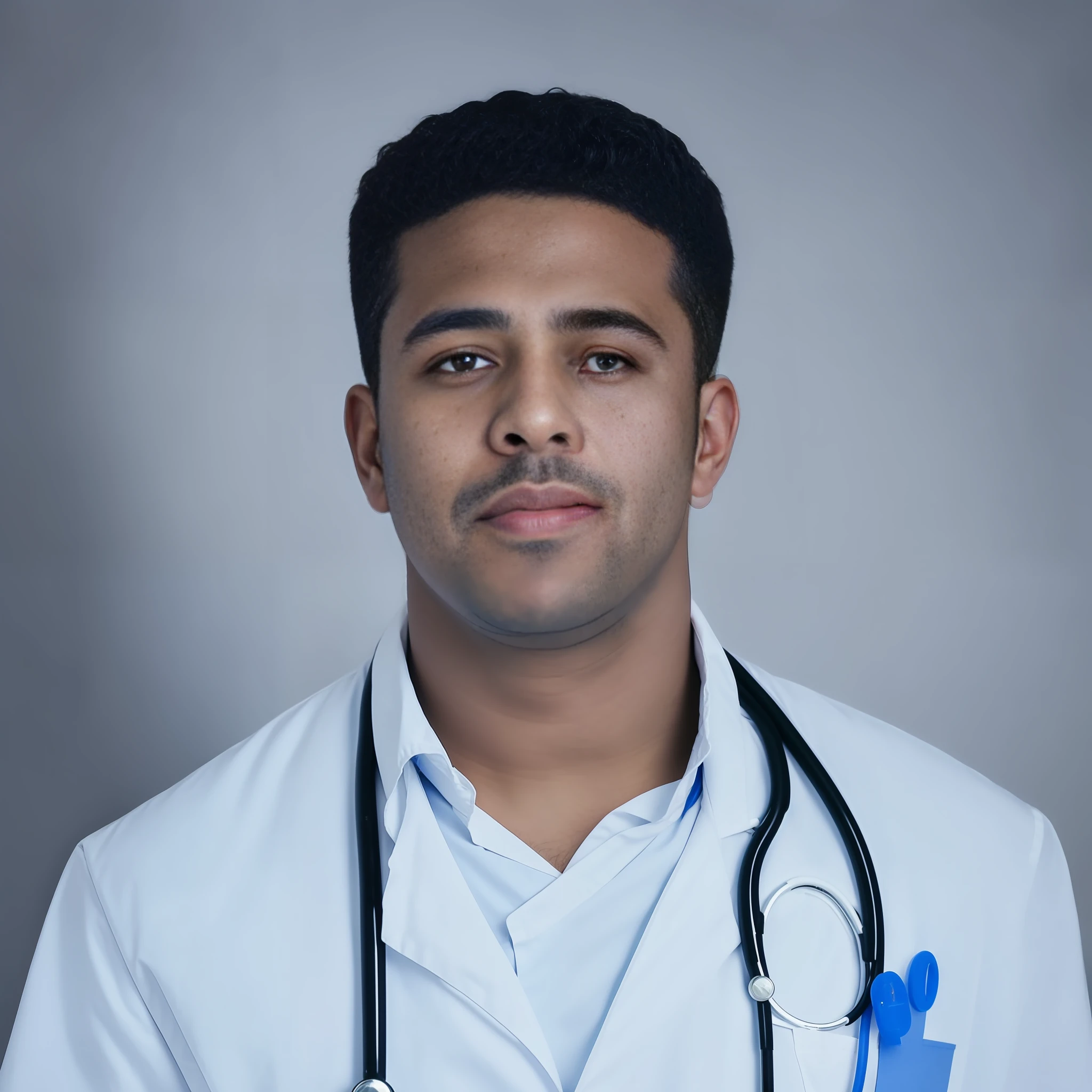 arafed male doctor with stethoscope and stethoscope, medical doctor, doctor, medical photography, male physician, (doctor), riyahd cassiem, professional picture, wearing a white lab coat, wearing lab coat, professional closeup photo, with a stethoscope, amazing professional picture, professional profile picture, close up portrait photo, with a lab coat
