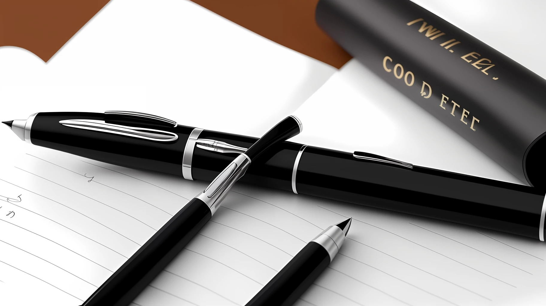 A pen,black in color