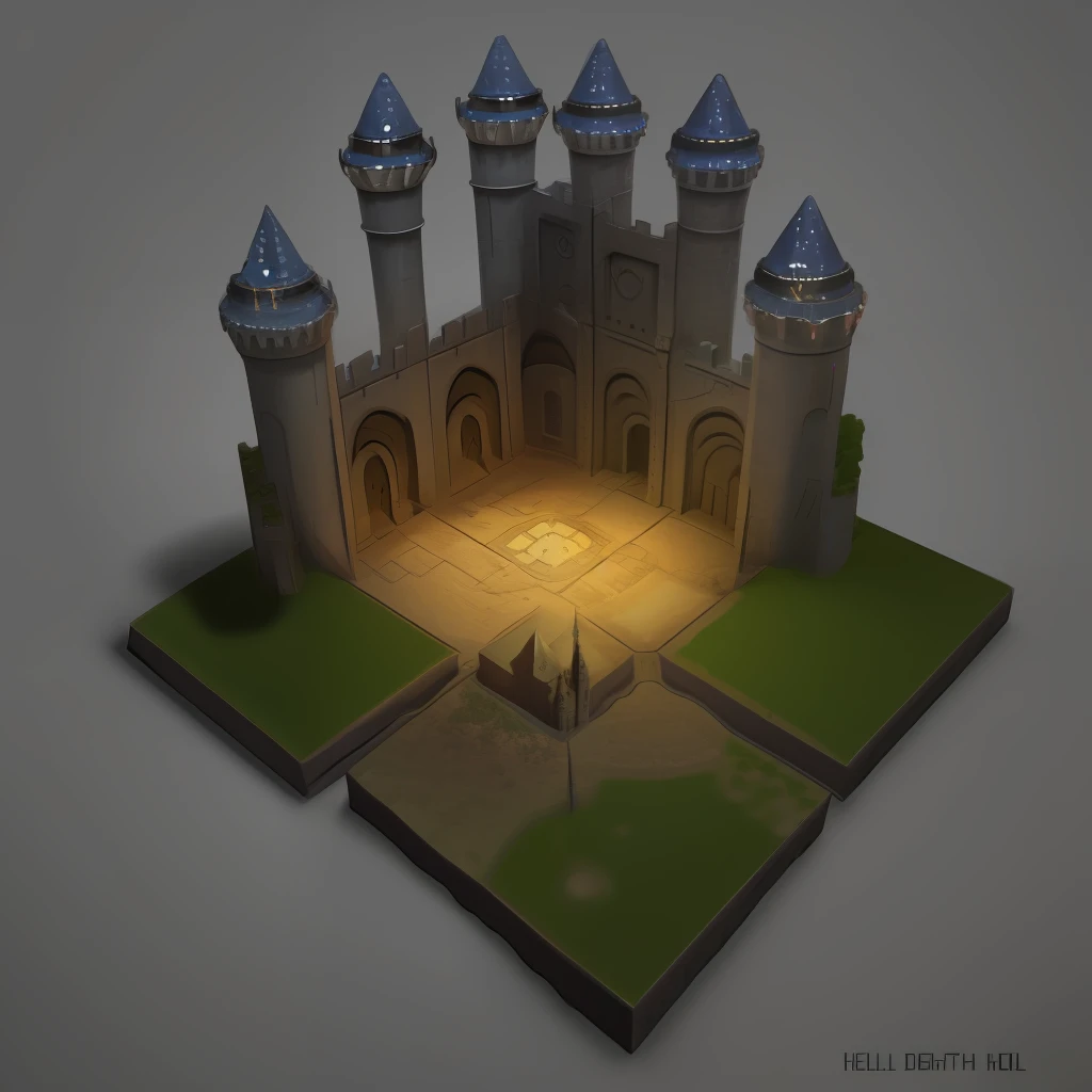 Hell Gate Death Last Knight Top view of the Wasteland Castle