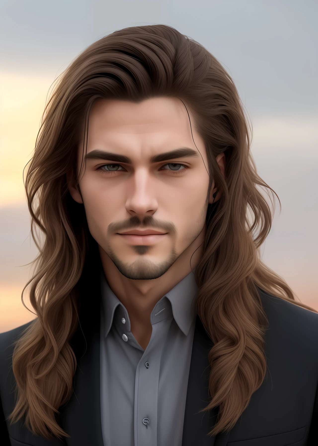 186 handsome mechanical long hair