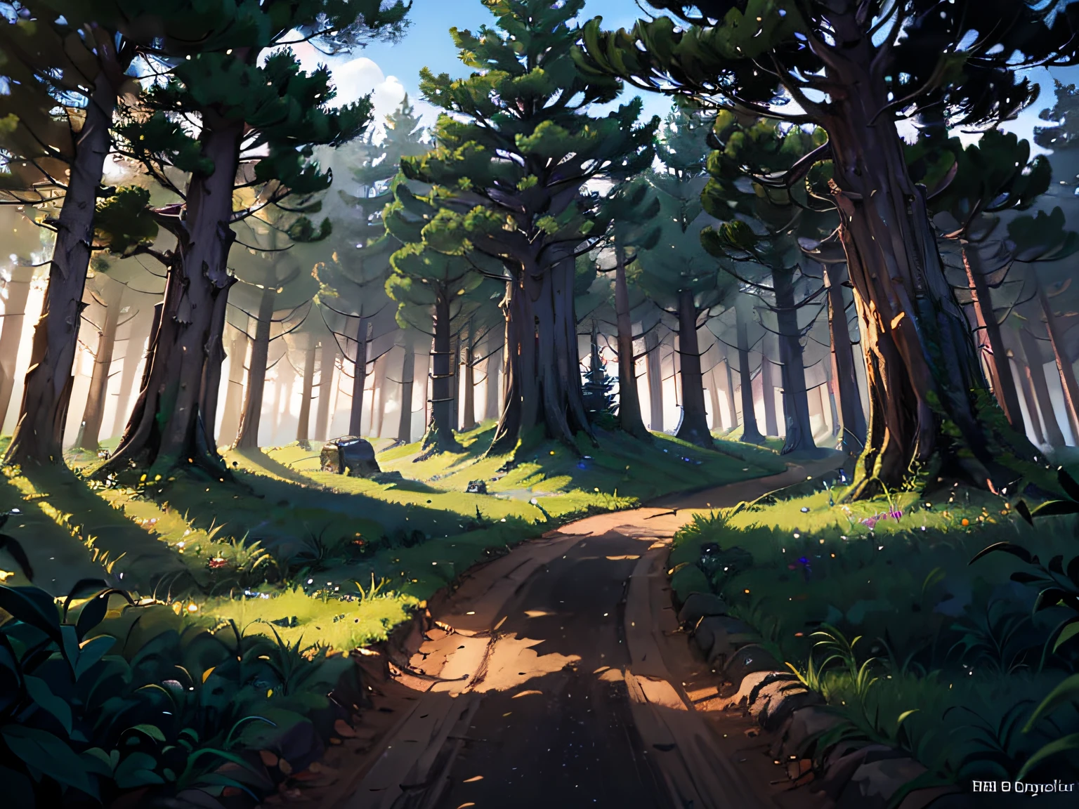 The tree々Painting of a dirt road overgrown with, background artwork, Background art, Game Background, mobile game background, elf forest background, RPG Background, 2 d game art background, RPG Landscape, painted as a game concept art, random forest landscape, 2d game background, forested background, fantasy forest environment, 2 d game environment design, fantasy forest background