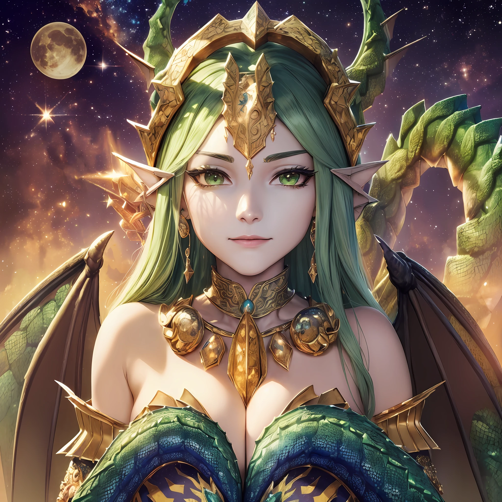 (Sacred dragons of another dimension), magia, Light, Three-dimensional feeling, Green, wondrous, Pale blue dragon body, White dragon color light, Magnificent, Vigorous, Dynamic stereoscopic, The picture quality is super high。 --auto