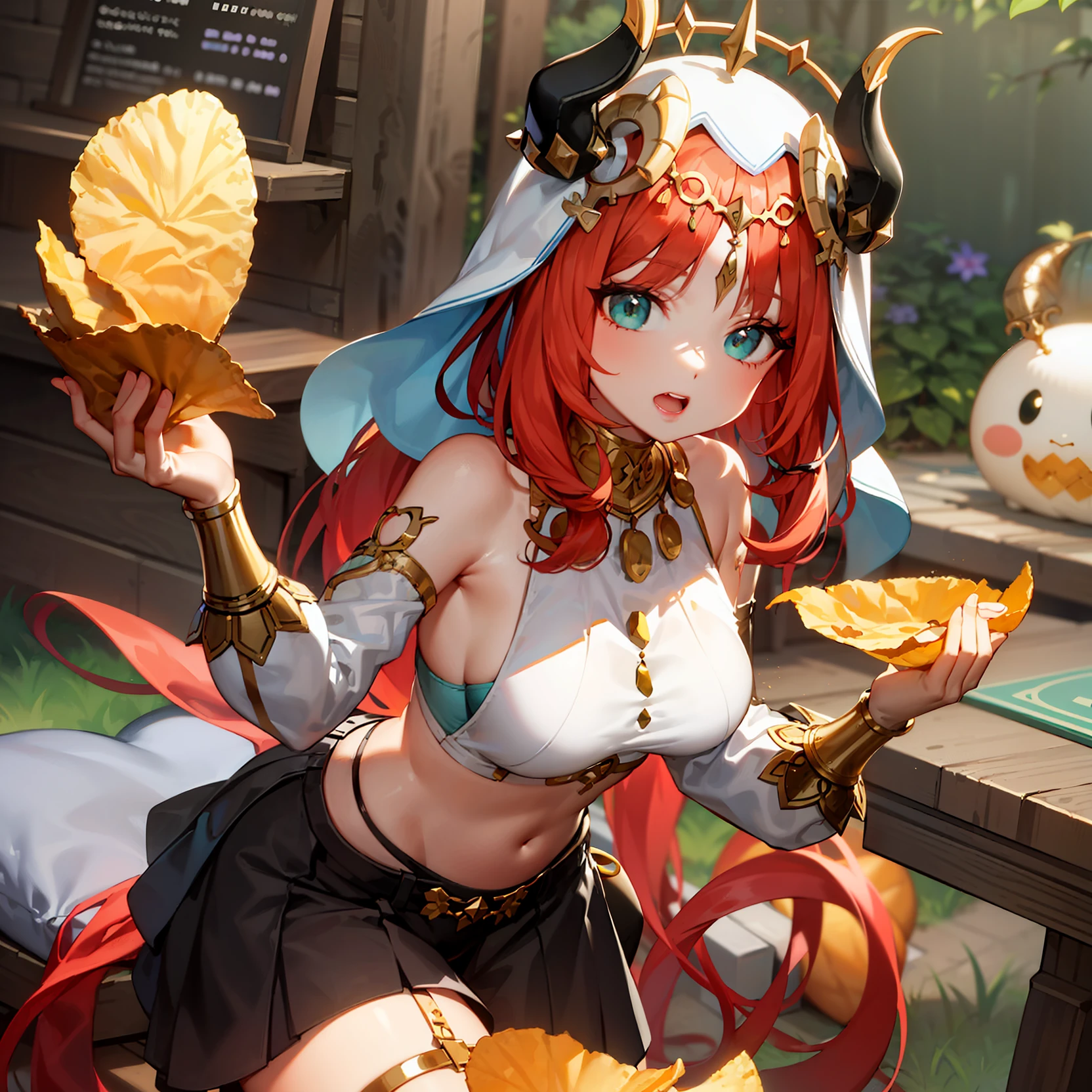 Paimon eats potato chips,the original god