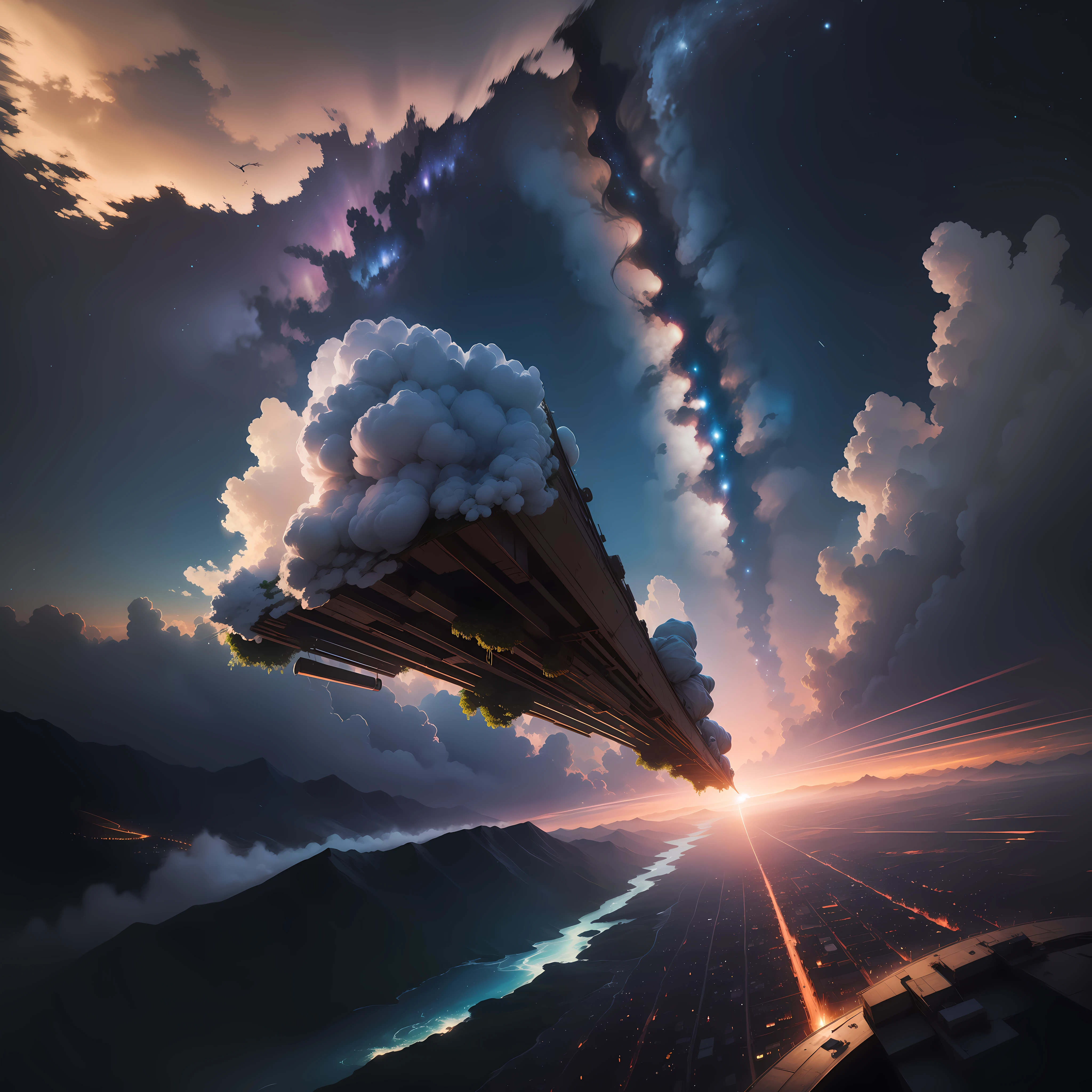 The flying stream fell 3,000 feet, and it was suspected that the Milky Way fell for nine days --auto