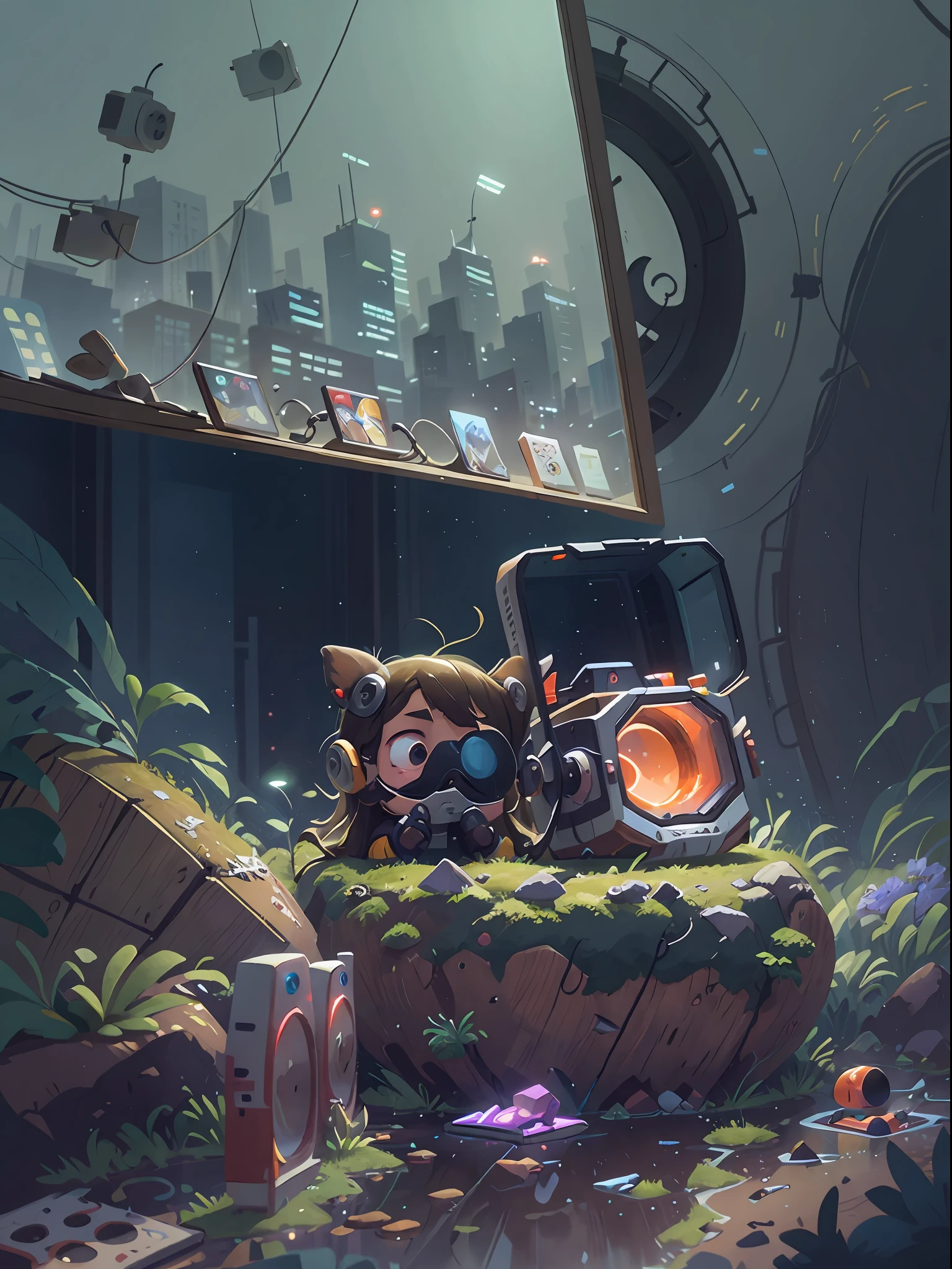 The web cover design shows a scene of the rebirth of a deceased,The whole picture is full of futuristic and technological feeling。In a virtual city background,High-rise buildings and streamlined transportation make up the busy cityscape。As night fell,Shining neon lights illuminate the entire city。on the sky,Drones and flying cars shuttle between tall buildings,It gives a picture of a future with a very technological sense。And in the center of the picture,Inside a transparent capsule,One of the deceased was resurrected by technology。Through the glass of the capsule,The closed eyes and calm face of the deceased can be seen,It was as if the moment of contemplation and waiting for a new life was coming。The whole scene creates a mysterious and hopeful atmosphere,Let people imagine how the deceased will regain their life with the power of technology,((best qualtiy)), ((tmasterpiece)), (the detail:1.4), 3D,HDR(HighDynamicRange),Ray traching,NVIDIA RTX,Super-Resolution,Unreal 5,Subsurface scattering、PBR Texture、post-proces、Anisotropy Filtering、depth of fields、maximum definition and sharpness、Many-Layer Textures、Albedo e mapas Speculares、Surface Coloring、Accurate simulation of light-material interactions、perfectly proportions、Octane Render、Two-colored light、largeaperture、Low ISO、White balance、the rule of thirds、8K RAW、