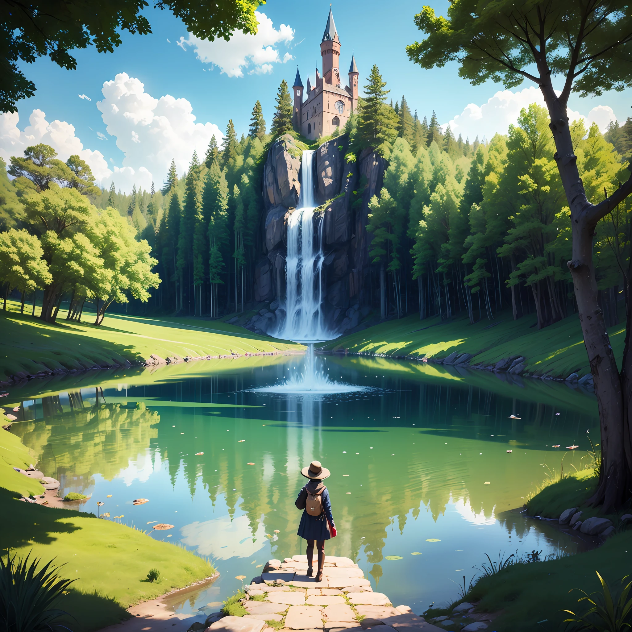 Make a brilliant magical lake --auto