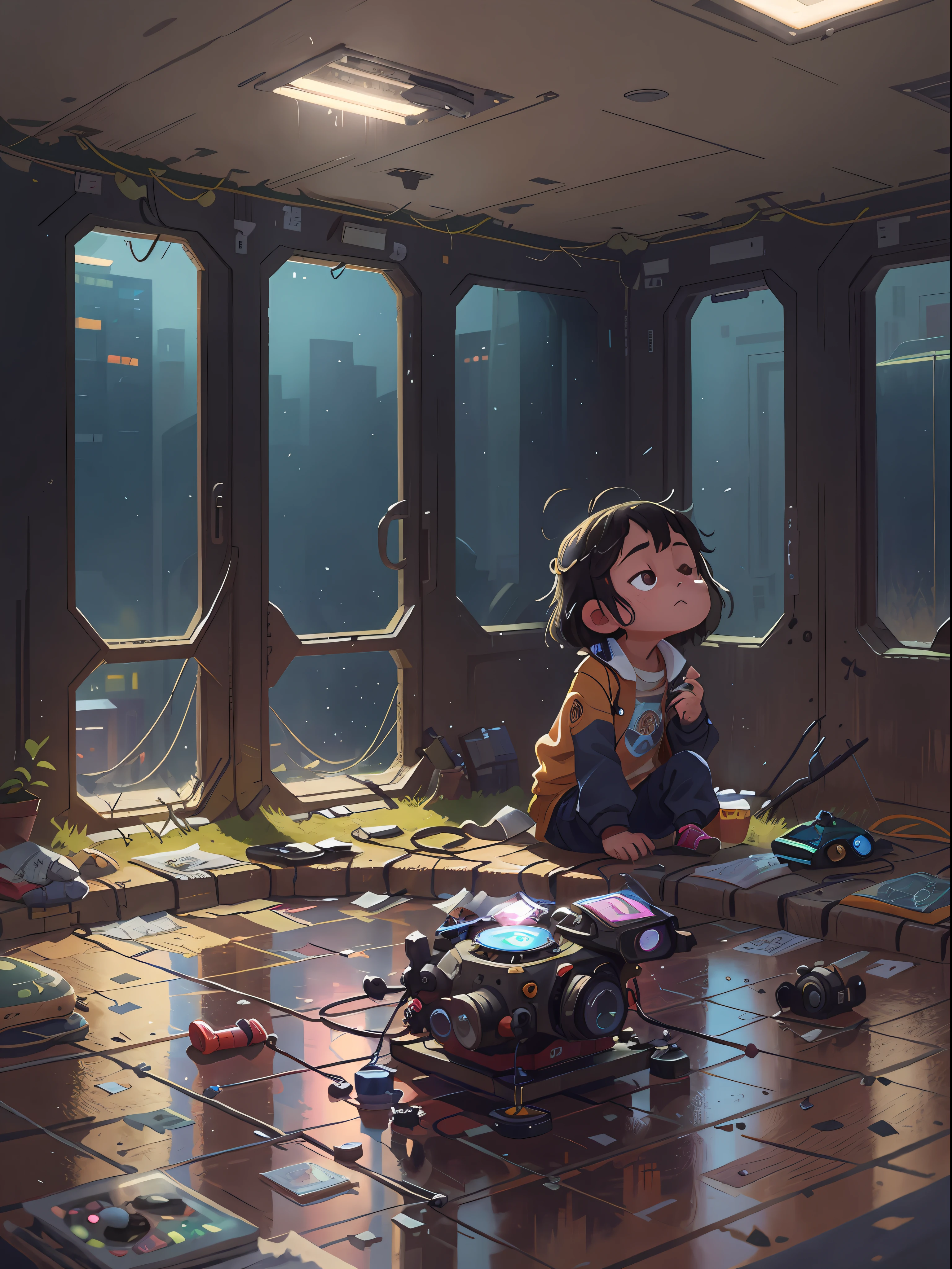 The web cover design shows a scene of the rebirth of a deceased,The whole picture is full of futuristic and technological feeling。In a virtual city background,High-rise buildings and streamlined transportation make up the busy cityscape。As night fell,Shining neon lights illuminate the entire city。on the sky,Drones and flying cars shuttle between tall buildings,It gives a picture of a future with a very technological sense。And in the center of the picture,Inside a transparent capsule,One of the deceased was resurrected by technology。Through the glass of the capsule,The closed eyes and calm face of the deceased can be seen,It was as if the moment of contemplation and waiting for a new life was coming。The whole scene creates a mysterious and hopeful atmosphere,Let people imagine how the deceased will regain their life with the power of technology,((best qualtiy)), ((tmasterpiece)), (the detail:1.4), 3D,HDR(HighDynamicRange),Ray traching,NVIDIA RTX,Super-Resolution,Unreal 5,Subsurface scattering、PBR Texture、post-proces、Anisotropy Filtering、depth of fields、maximum definition and sharpness、Many-Layer Textures、Albedo e mapas Speculares、Surface Coloring、Accurate simulation of light-material interactions、perfectly proportions、Octane Render、Two-colored light、largeaperture、Low ISO、White balance、the rule of thirds、8K RAW、