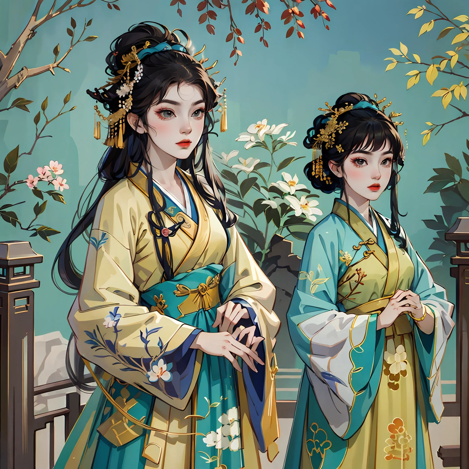 Woman in Tang dynasty costume,Walk on Roman architecture --auto