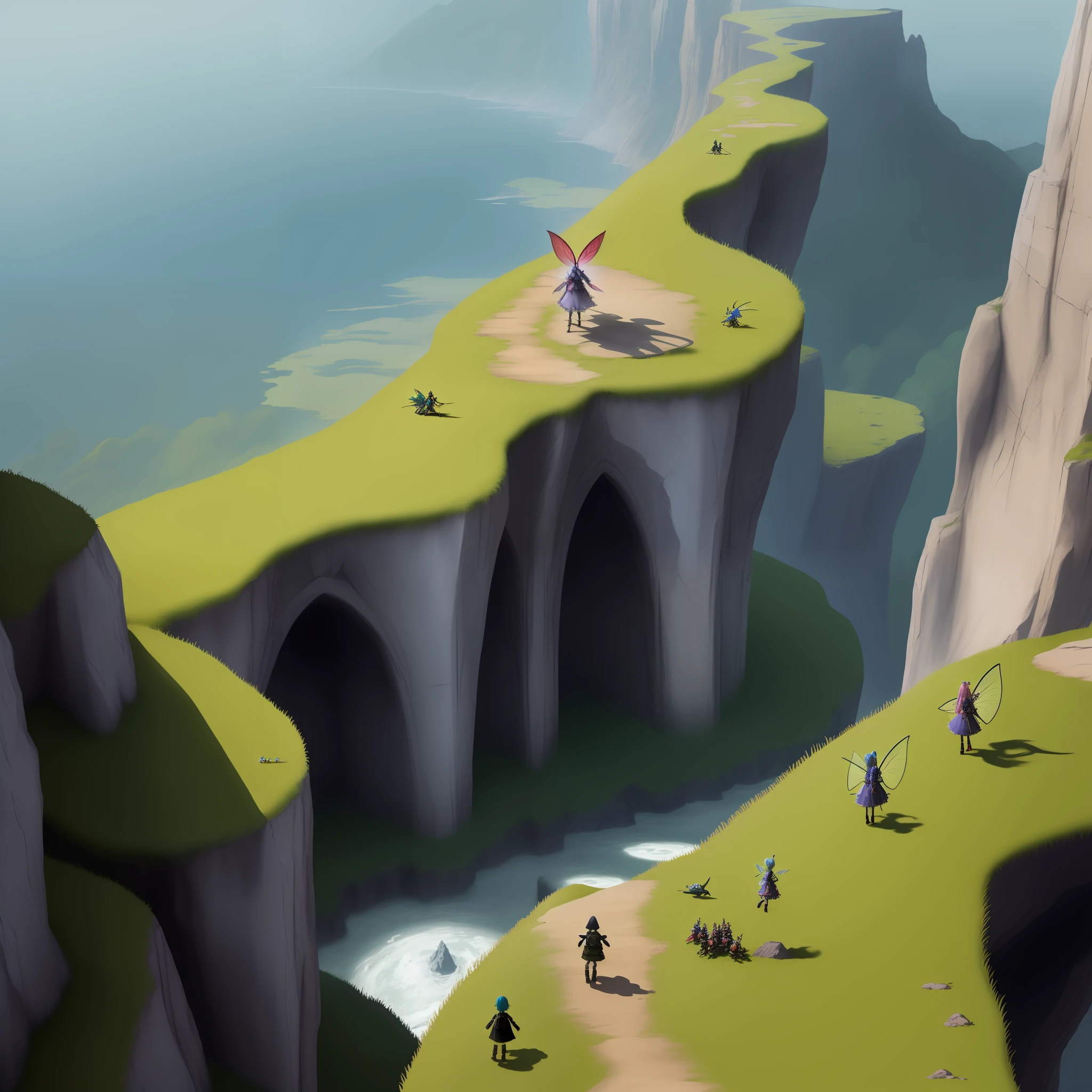 Fairies on the cliffs，A small elite sits in high technology，Prepare for an invasion，Guard by Ascension and Immortal Cultivation。