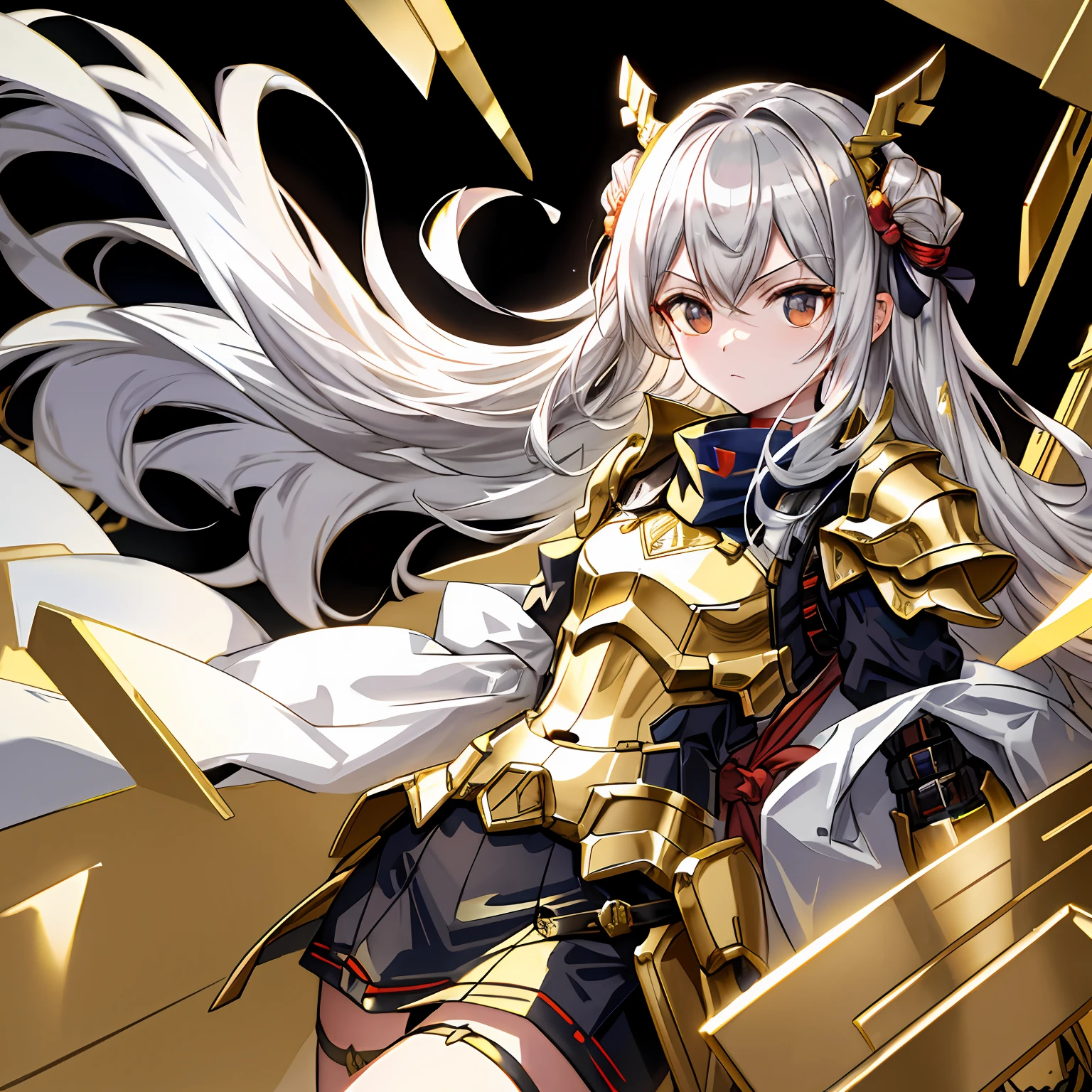 Jiro God,Machine armour wind,Sense of oppression,Small gold bars,silvery white