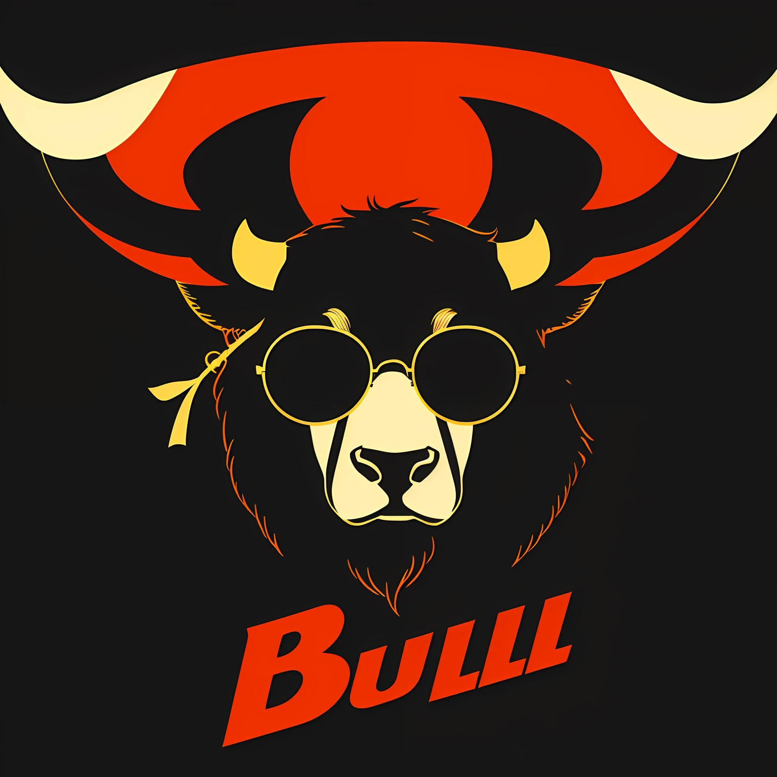 it's a LOGO,Simple, the main body is only a bull head with sunglasses,pixel art --auto
