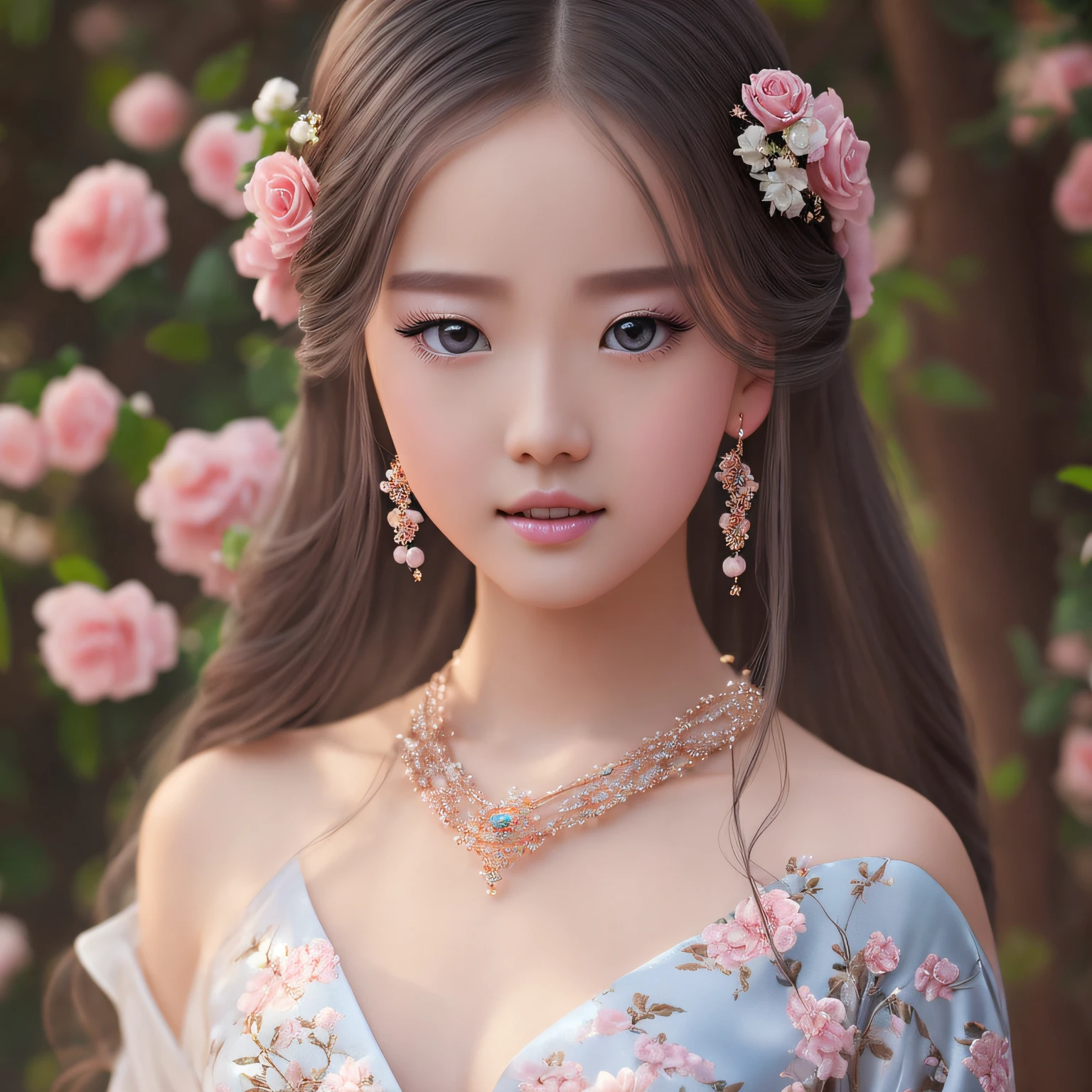There is a girl in a green dress, plum blossoms, palaces, oriental architecture ray tracing, {best quality}, {{masterpiece}}, extremely detailed 8K wallpaper, {an extremely delicate and beautiful}, colorful, intricately detailed, Realistic, real, camera quality, (detailed depiction of clothes), cool white skin, (detailed depiction of blush), 1080p, sun, soft cuteness, smooth light silver hair, messy beauty, lighting, broken feeling, bright and silky skin , 3D stereoscopic, masterpiece, best quality, super fine illustration, beautiful eyes, very fine light, fine glow, very fine 8K CG wallpaper, peach eyes, red pupils, an extremely delicate and beautiful girl, 8k Wallpaper, best quality, full body close-up, white long dress, luxurious silky bright red chiffon floodlight (magic, glitter, ultra-thin, soft,) Hanfu --auto